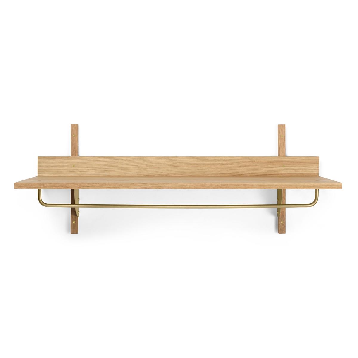 Ferm Living - Sector Rack Shelf Oak / Brass - Hyllsystem - Träfärgad - Metall/Trä