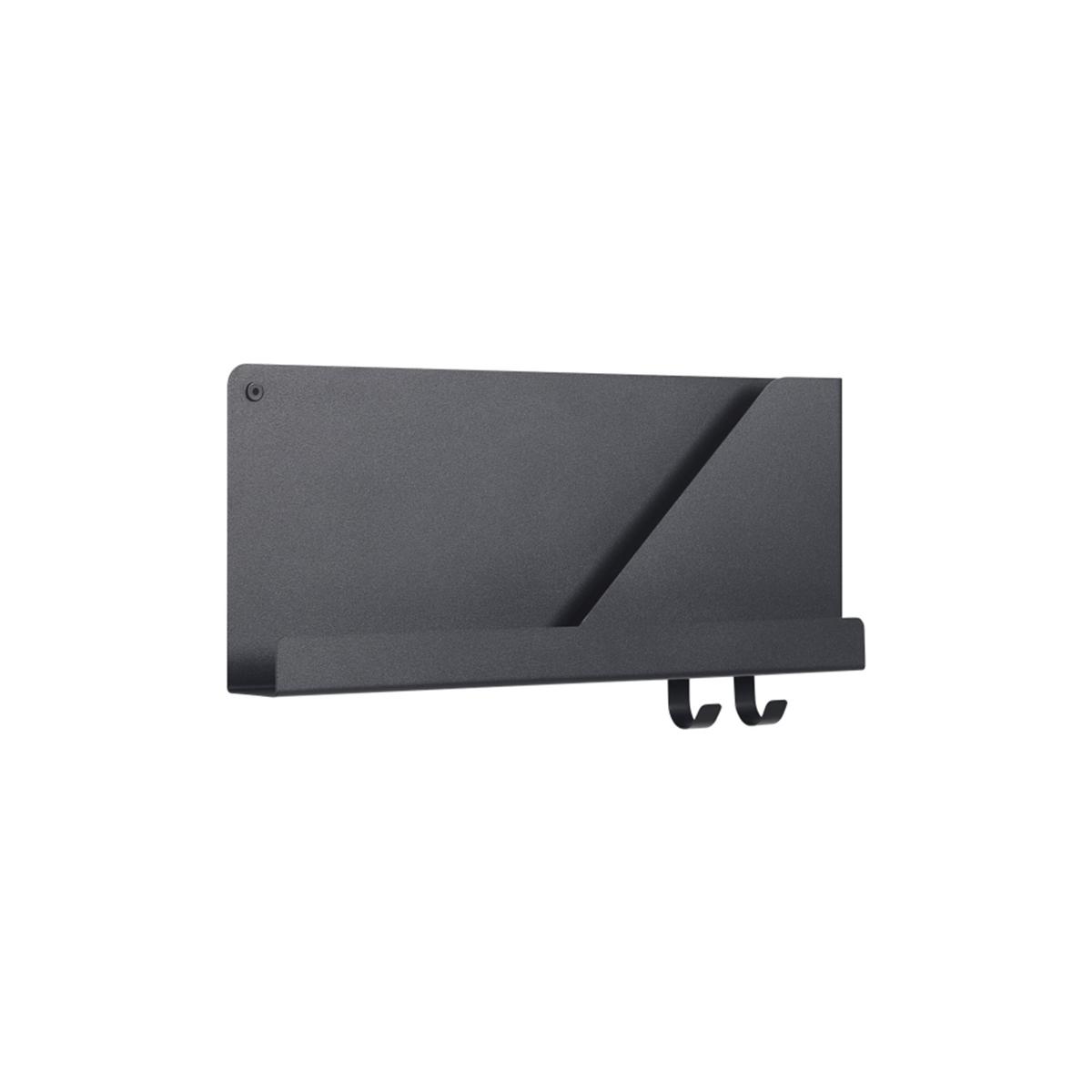 Muuto - Folded Shelves Small, Black - Vägghyllor - Johan van Hengel - Svart - Metall