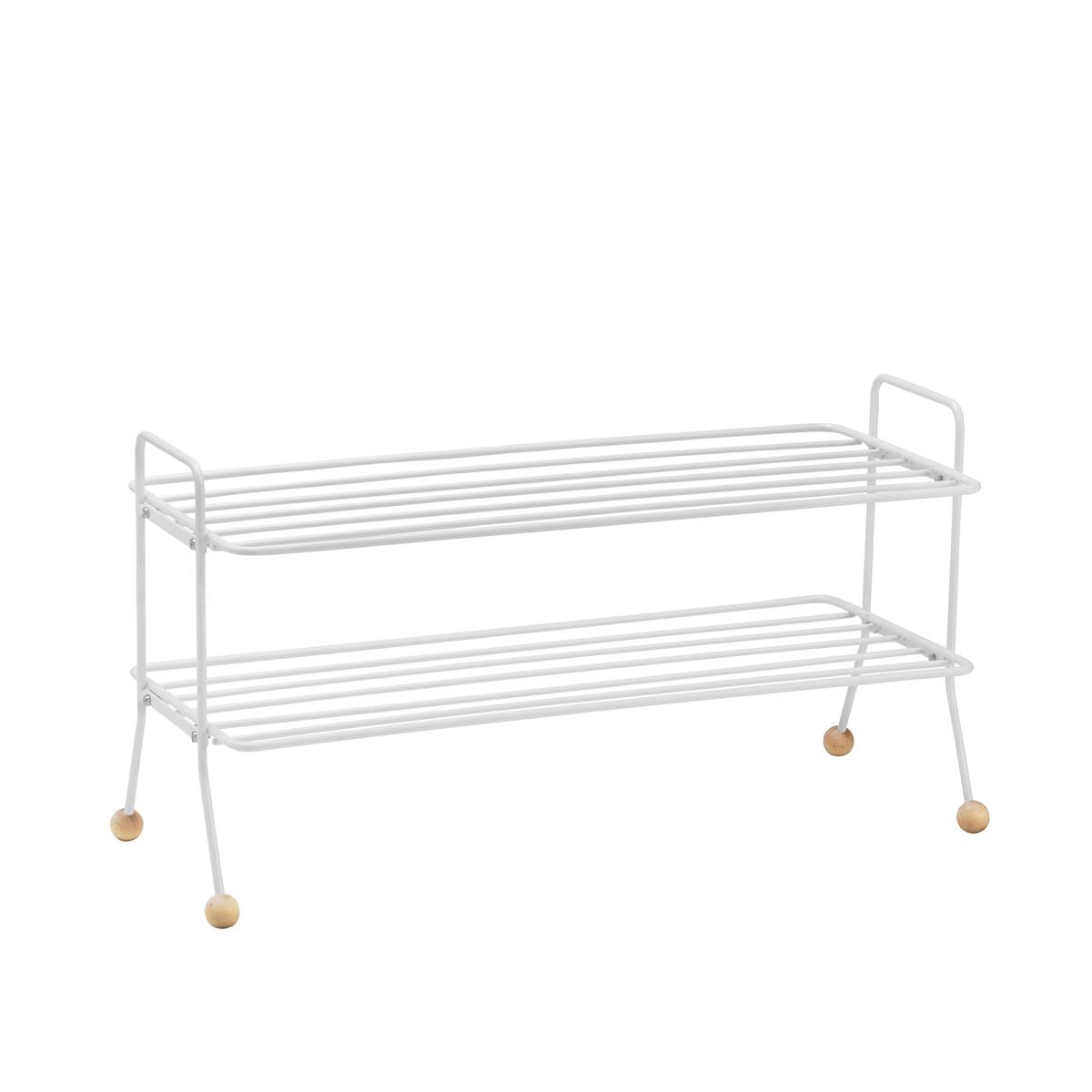 Maze Interior - Bill Shoe Shelf, White - Hatthyllor och skohyllor - Louise Hederström - Svart - Metall/Trä
