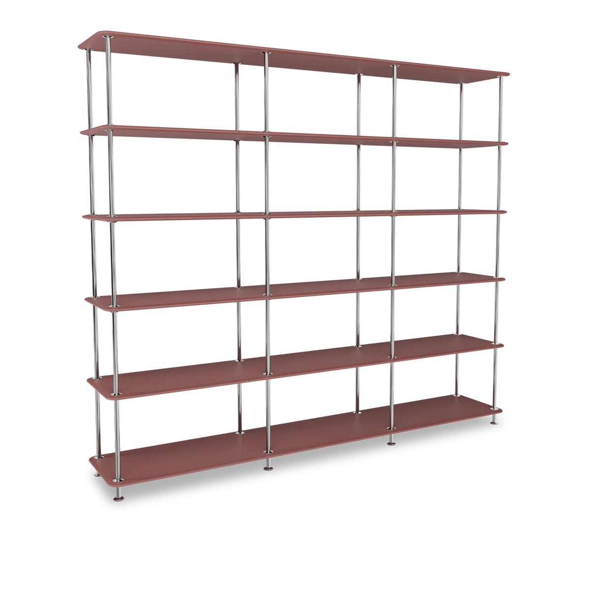 Montana - Montana Free 555000 231-Masalastructure 44C-Chrome - Hyllor & Hyllsystem - Jakob Wagner - Röd - Metall/Trä