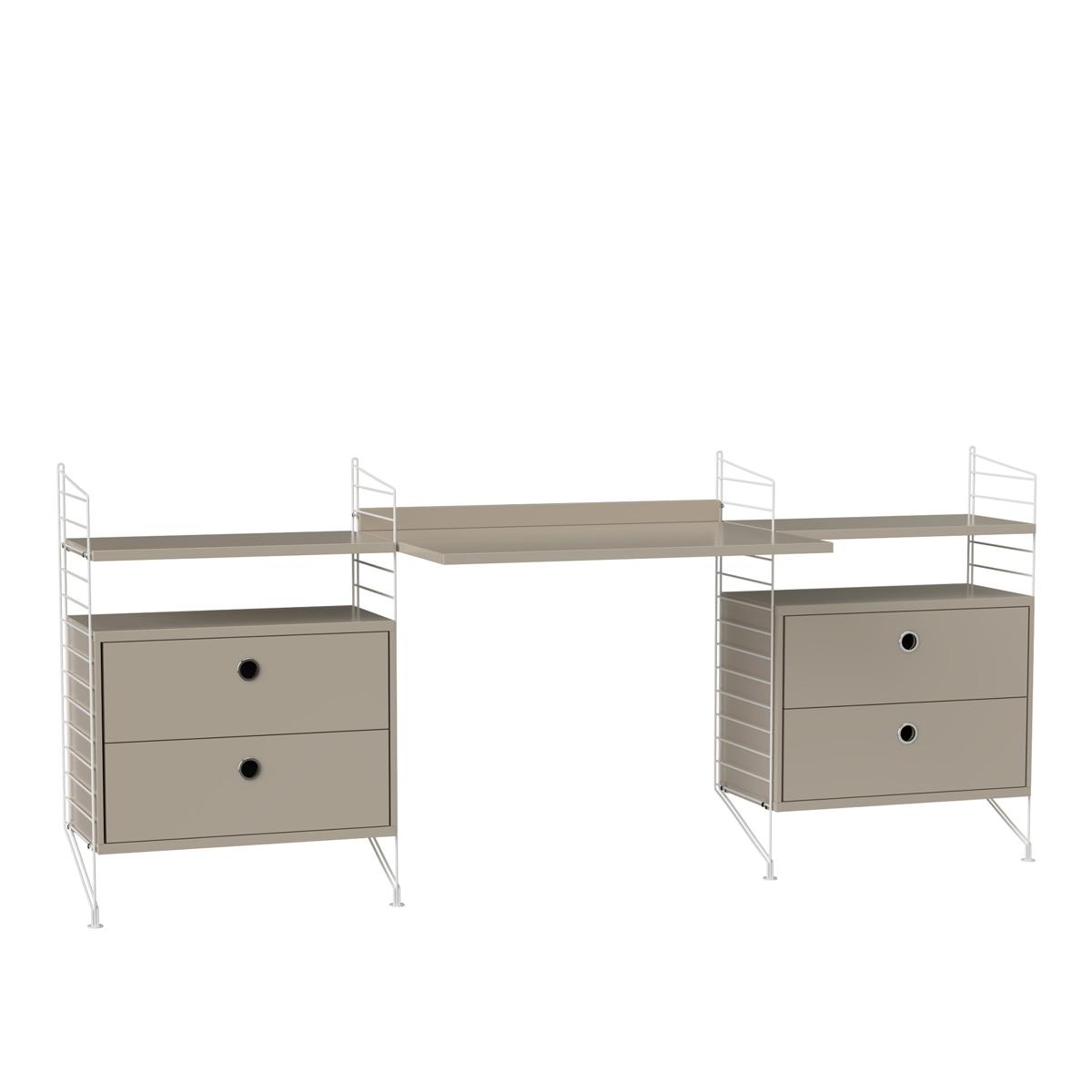 String - Kontor Hyllsystem C Beige / Vit - Beige