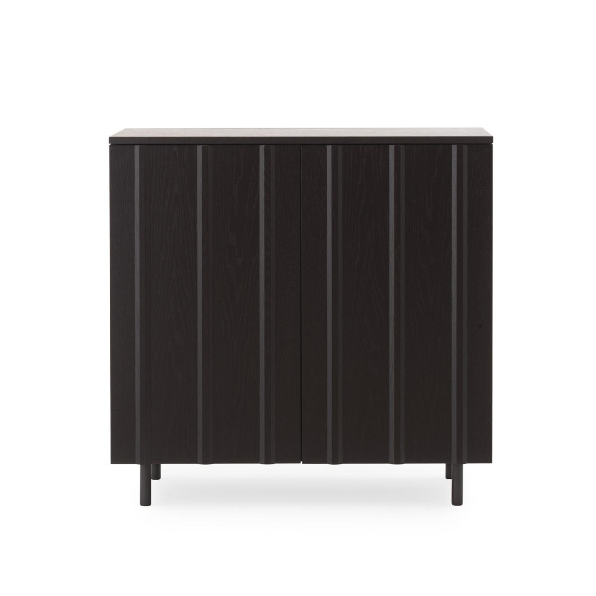 Normann Copenhagen - Rib Cabinet Soft Black - Byråer - Simon Legald - Svart - Trä