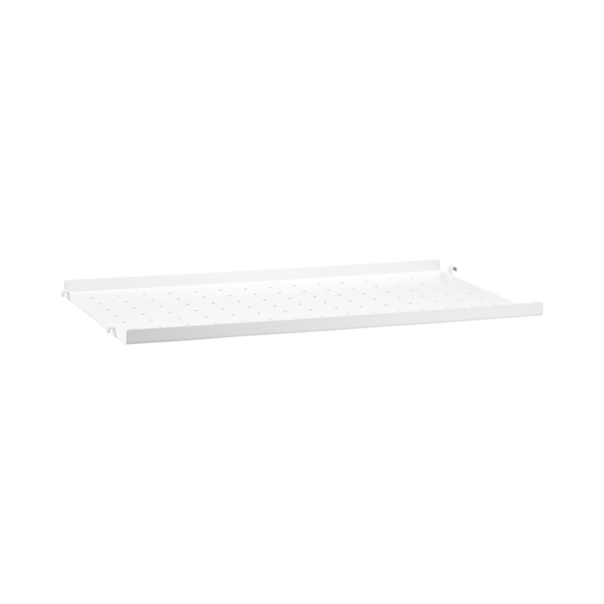 String - Metallhyllplan låg kant 58 x 30 cm vit - Hyllsystem - Vit - Metall