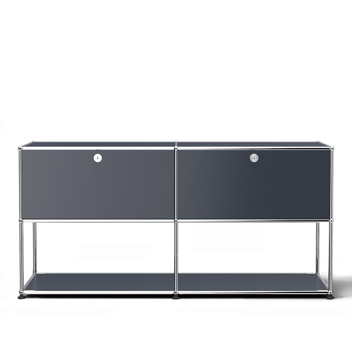 USM - USM Haller 40 Sideboard Anthracite - Sideboards - Fritz Haller & Paul Schärer - Grå - Metall