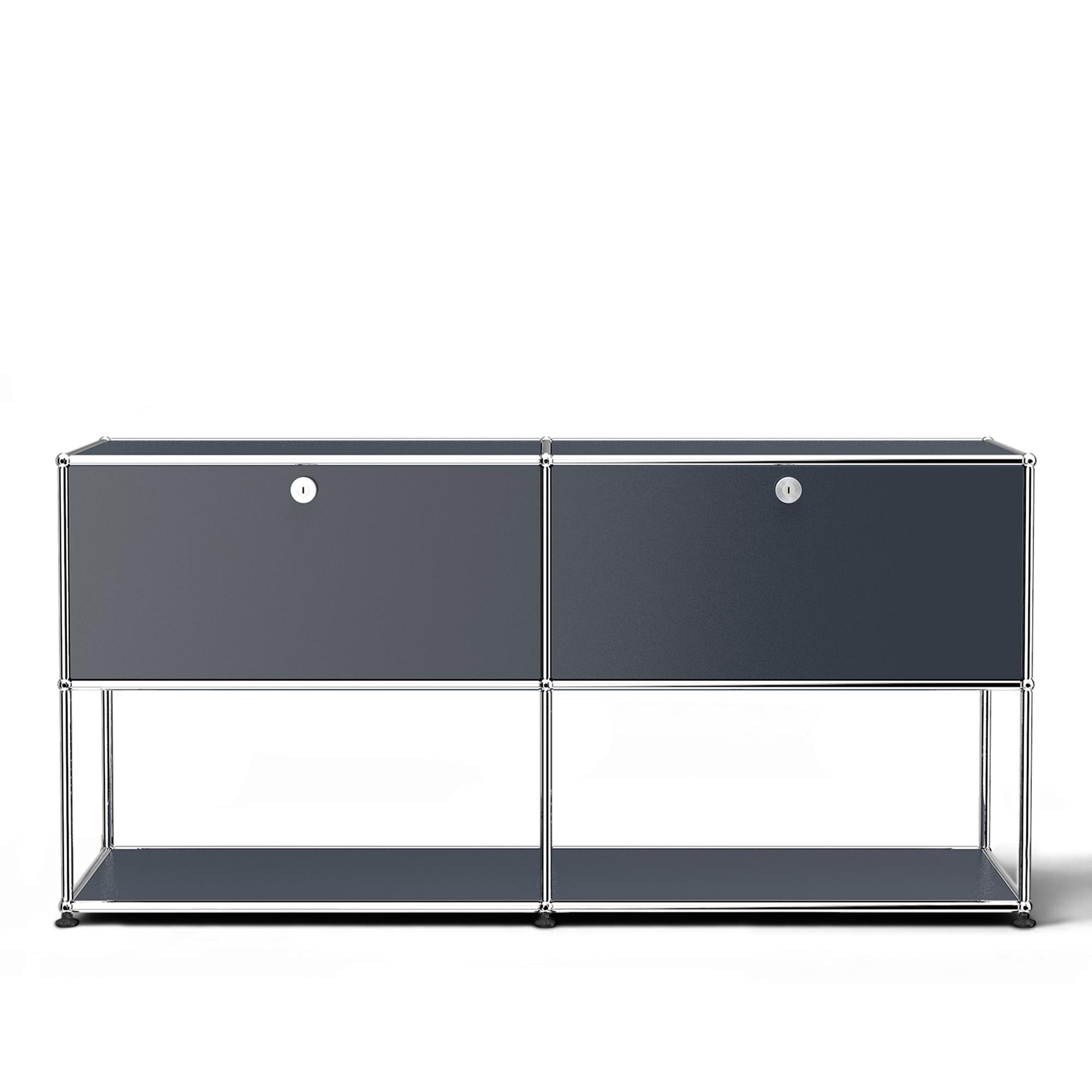 USM - USM Haller 40 Sideboard Anthracite - Sideboards - Fritz Haller & Paul Schärer - Grå - Metall