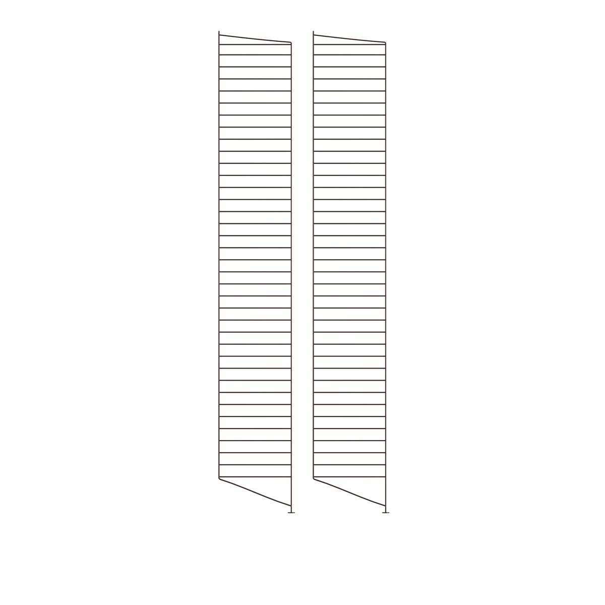 String - Golvgavel 200 x 30 cm 2-pack mörkbrun - Hyllor & Hyllsystem