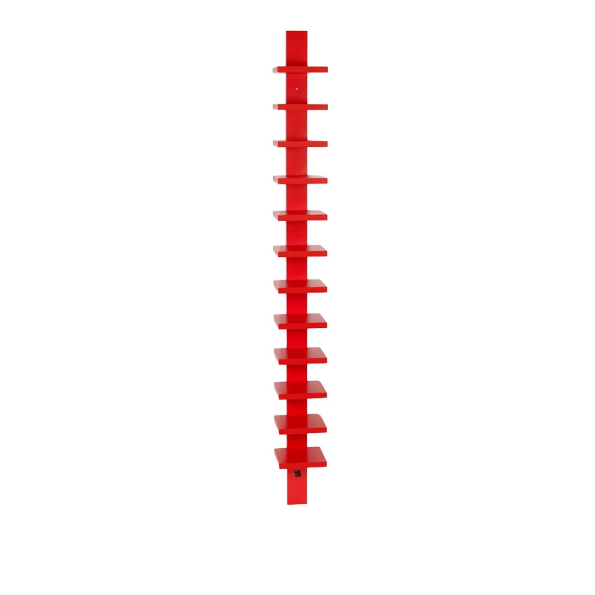 Källemo - Pilaster Hylla Laserad björk, Nr. 7 Kandell Röd - Vägghyllor - John Kandell - Röd - Trä