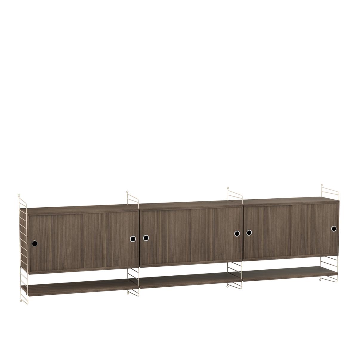 String - Vardagsrum Hyllsystem E Valnöt / Beige - Hyllor och hyllsystem - Träfärgad