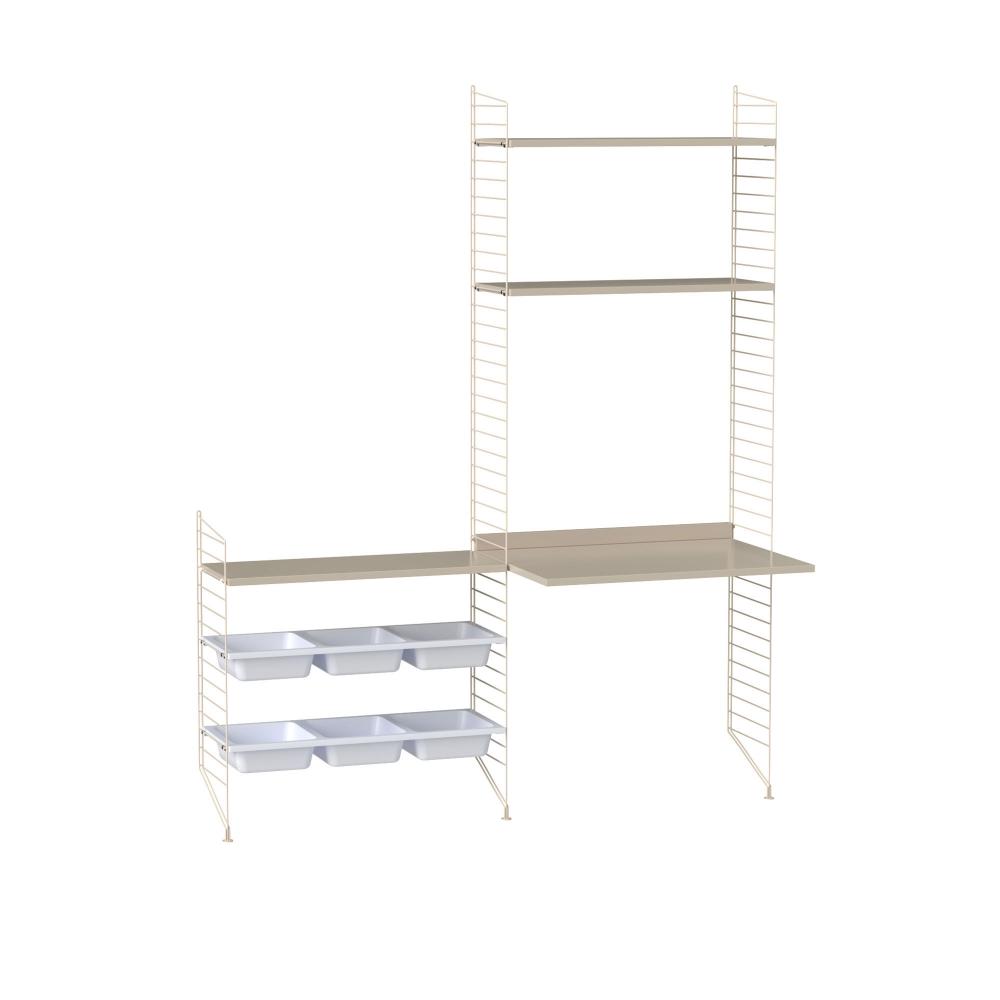 String - Barnrum hyllsystem E beige/beige - Hyllor och hyllsystem - Nils Strinning - Grå
