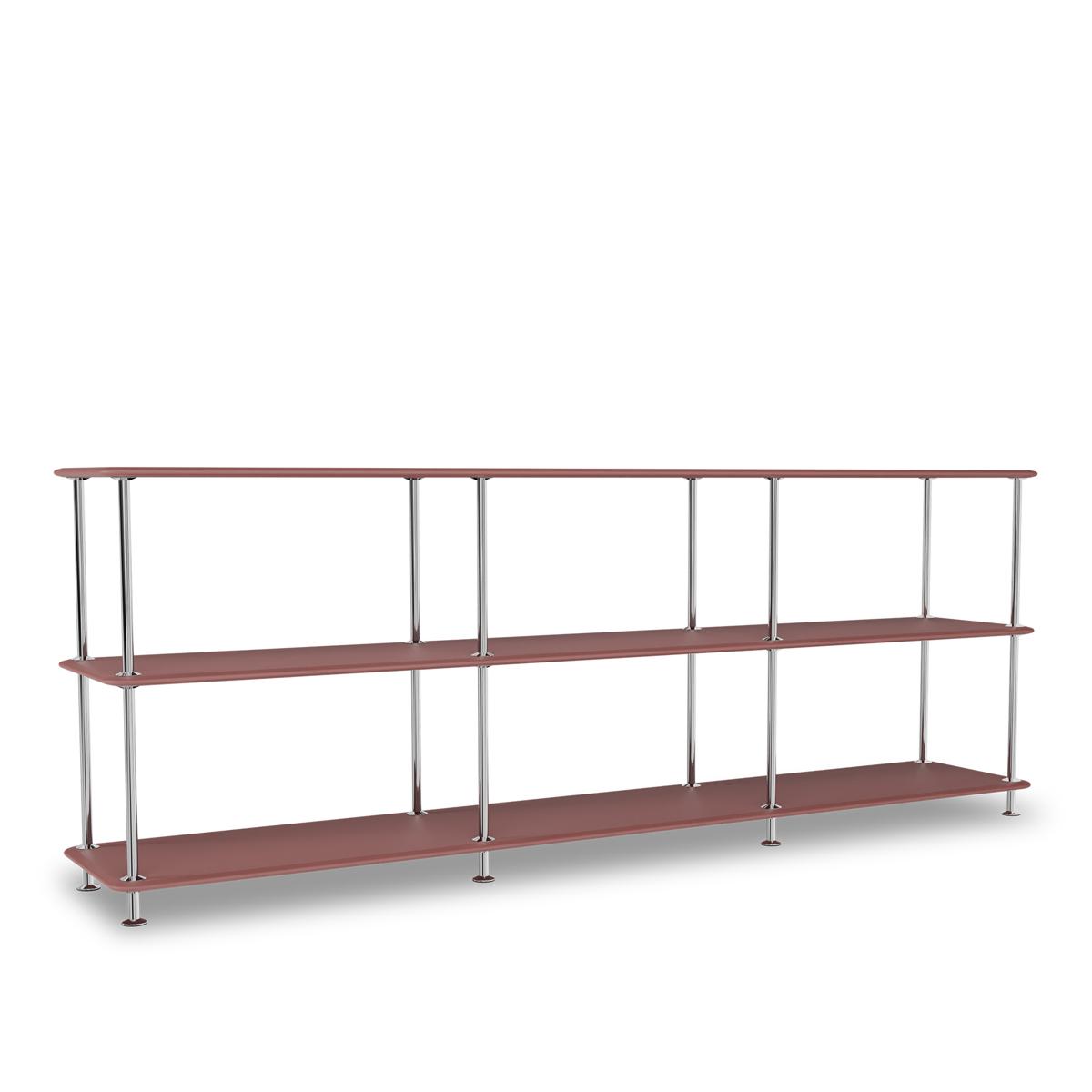 Montana - Montana Free 222000 231-Masalastructure 44C-Chrome - Hyllor & Hyllsystem - Jakob Wagner - Röd - Metall/Trä