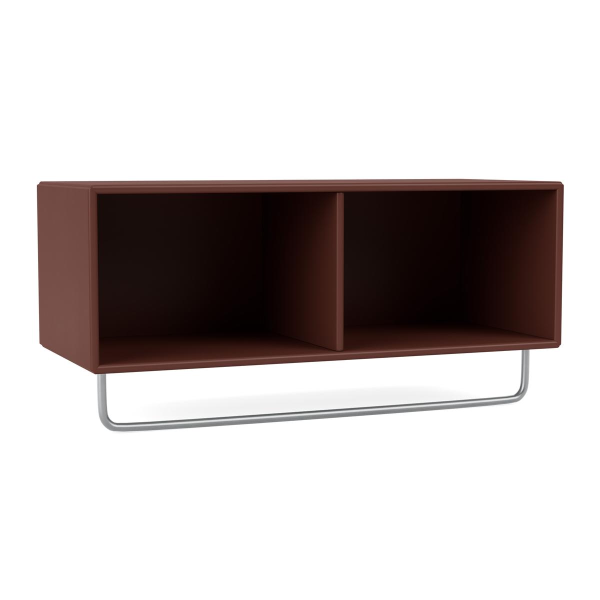 Montana - Coat Shelf With Clothes Rack 155-Masala 04 Suspension Rails - Hatthyllor och skohyllor - Peter J. Lassen - Brun - Trä