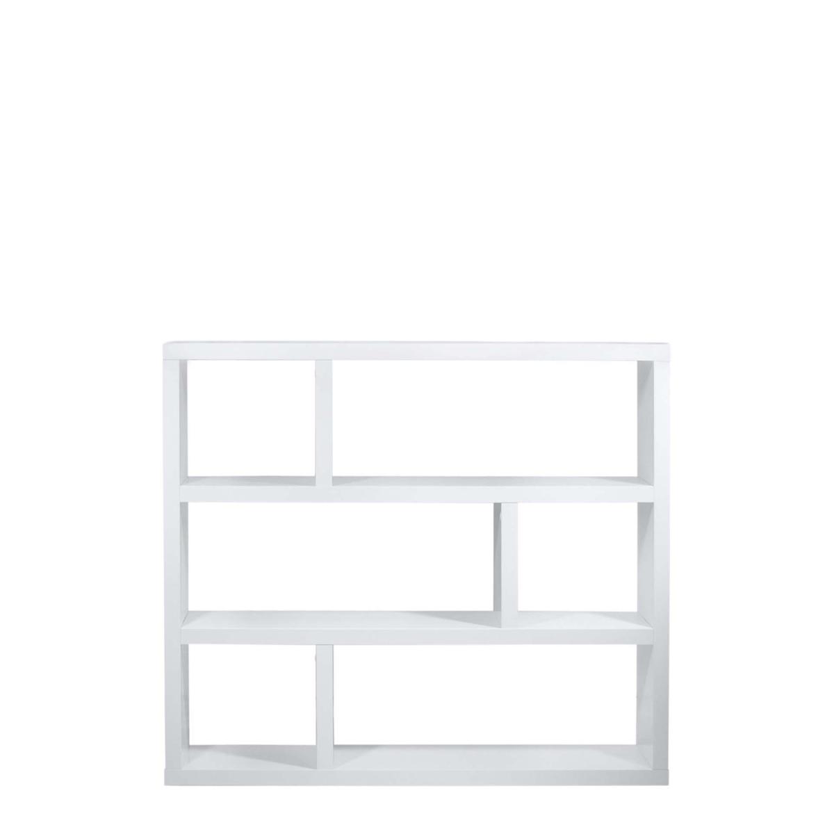 TEMAHOME Dublin Bokhylla Låg - Vit - 120x105x29 cm