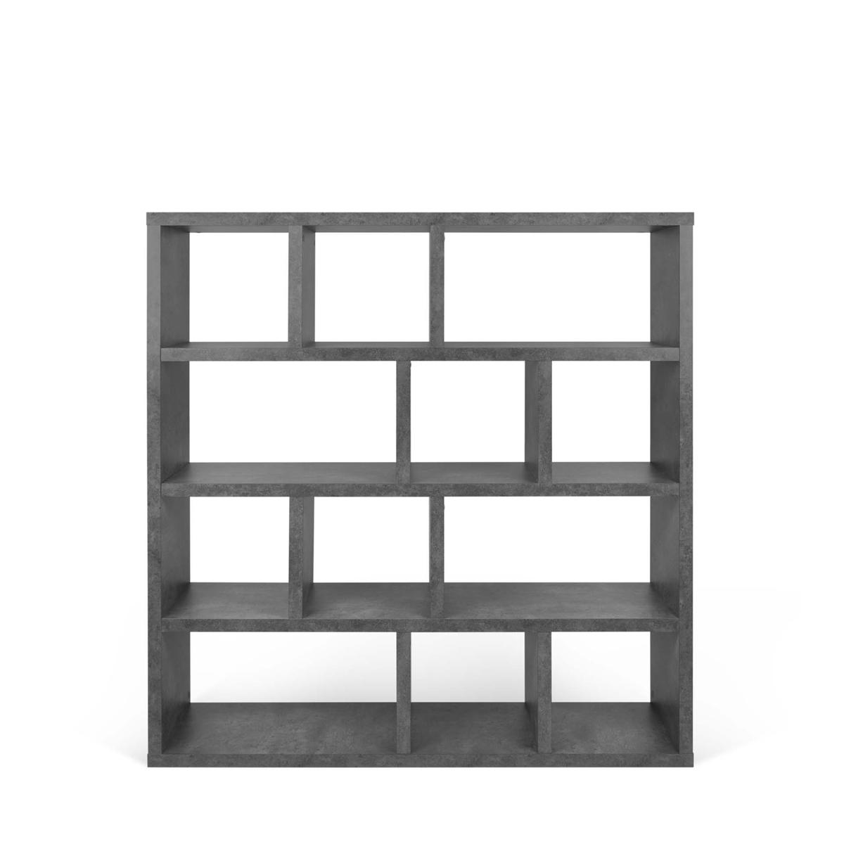TEMAHOME Berlin Bokhylla - Grå betonglook, 150 cm och 4 nivåer
