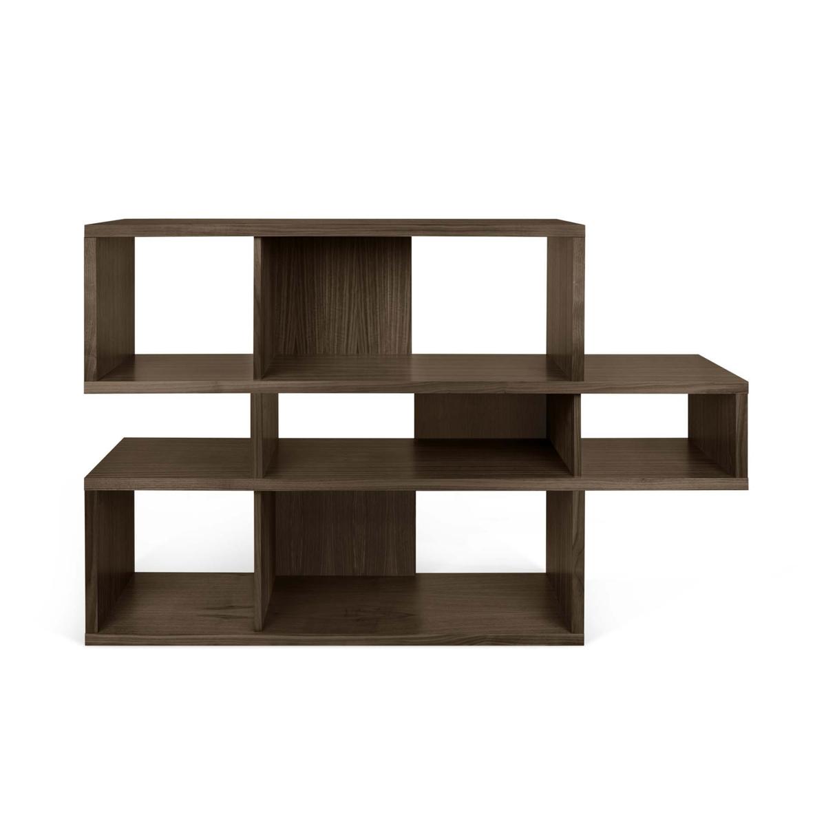 TEMAHOME London Bookcase 001 - Valnötsfaner - 156x34x100 cm