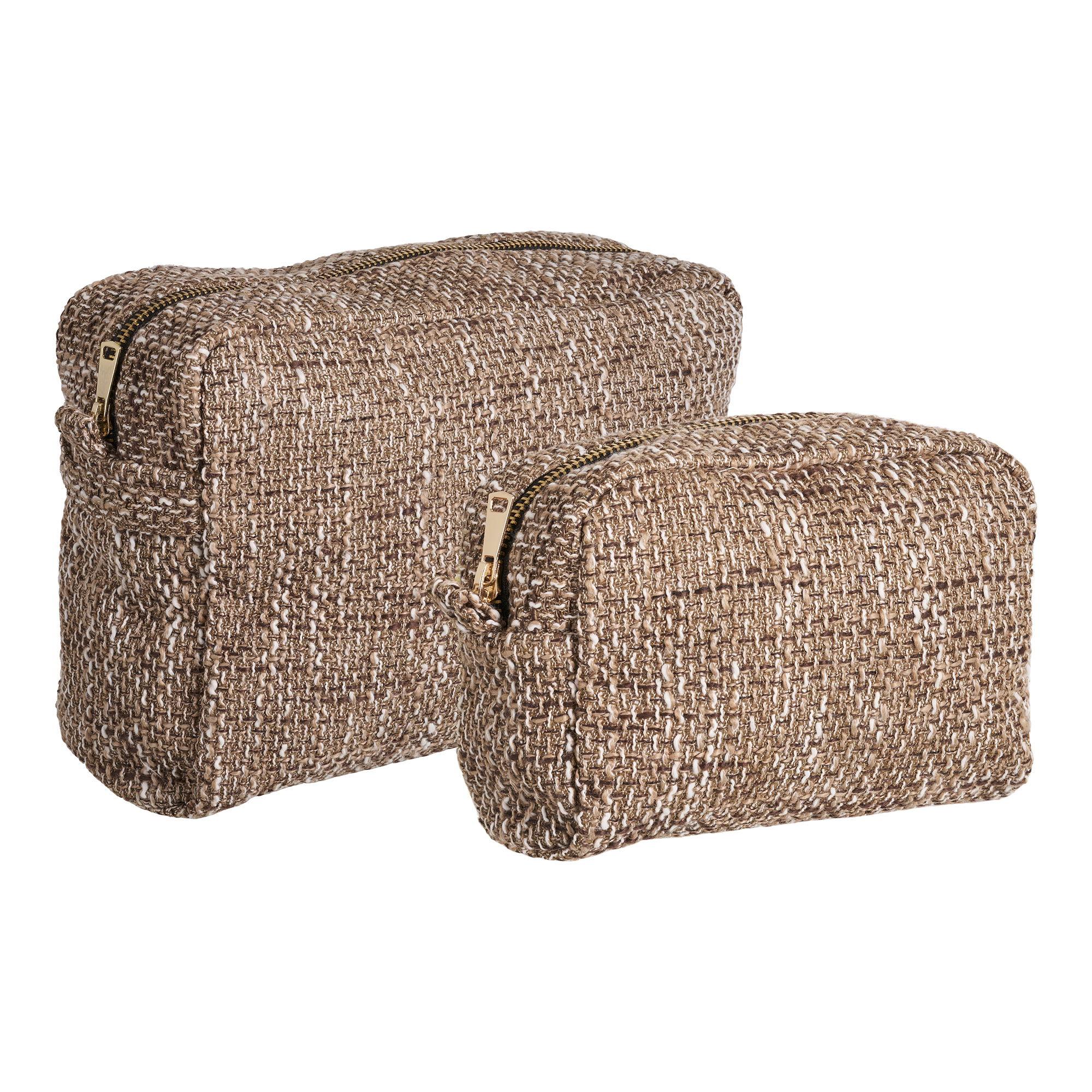 HOUSE NORDIC Safi necessär - brun blandad polyester (set om 2)