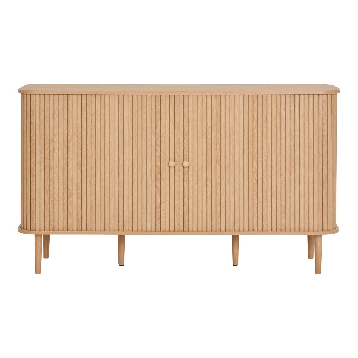 HOUSE NORDIC Nikko skänk, med 2 skjutdörrar och 2 hyllor - naturlig furu
