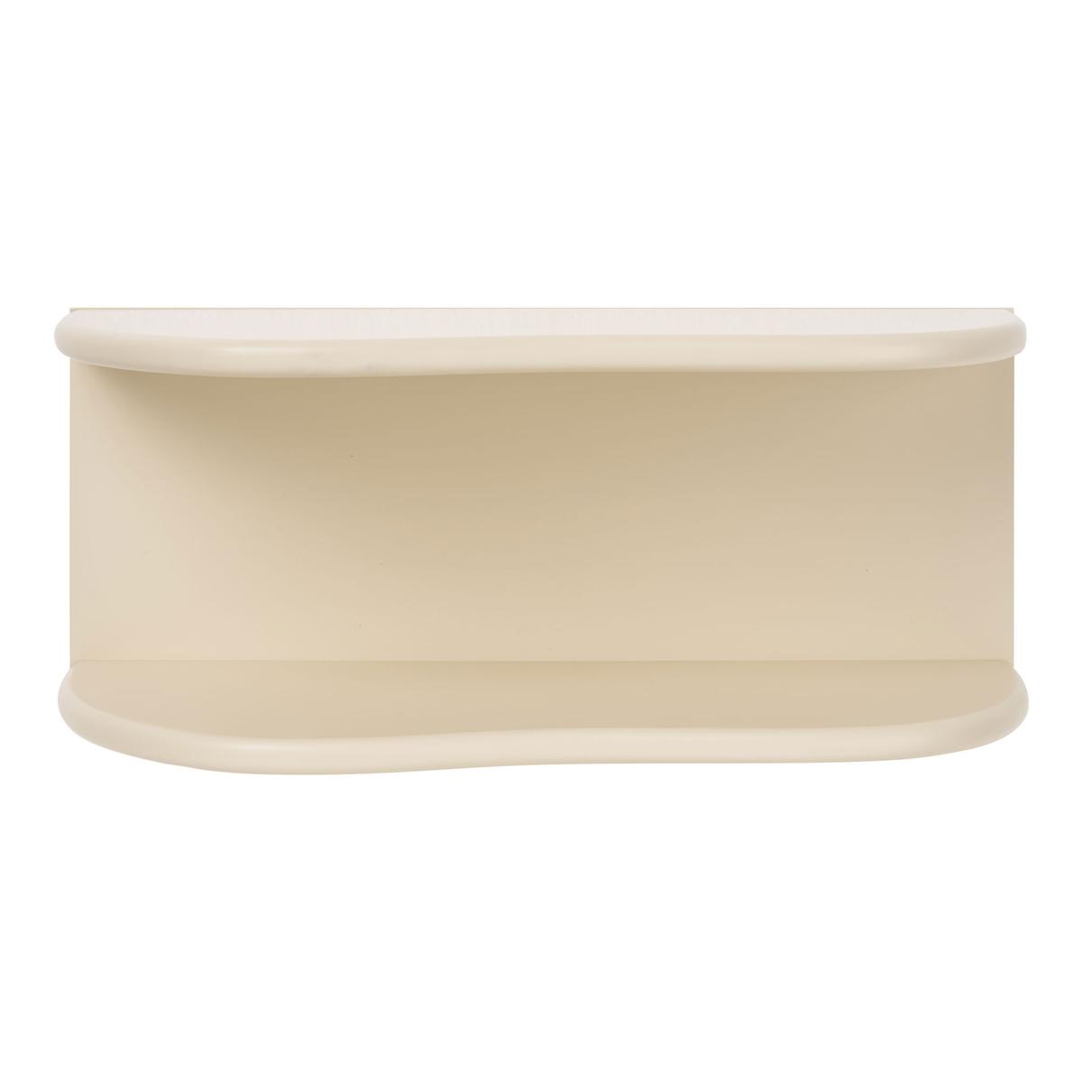 HOUSE NORDIC Vägghylla Botta, med 2 hyllplan, rektangulär - beige MDF