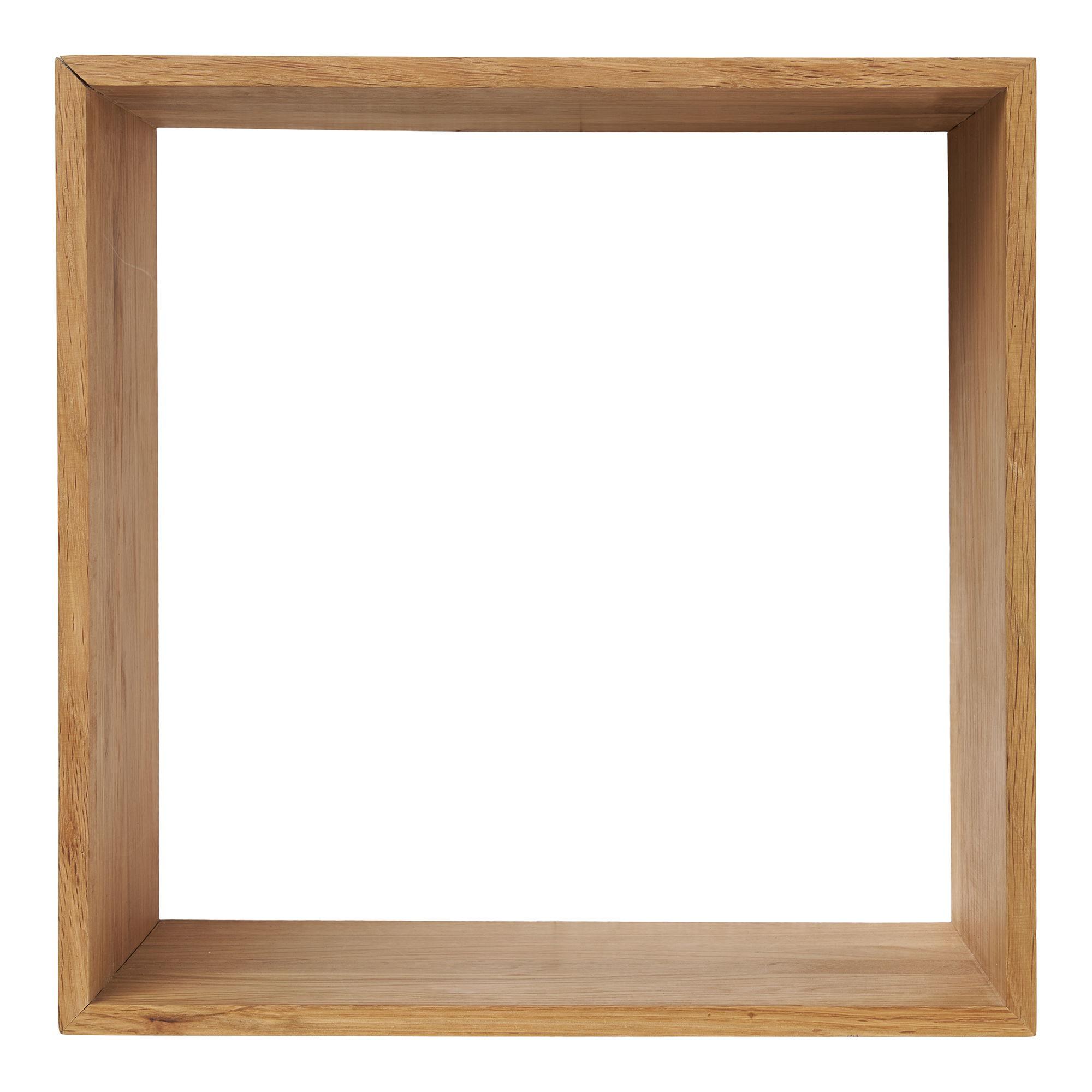 HOUSE NORDIC Lattoon vägghylla, fyrkantig - naturfärgad ek (30x30)