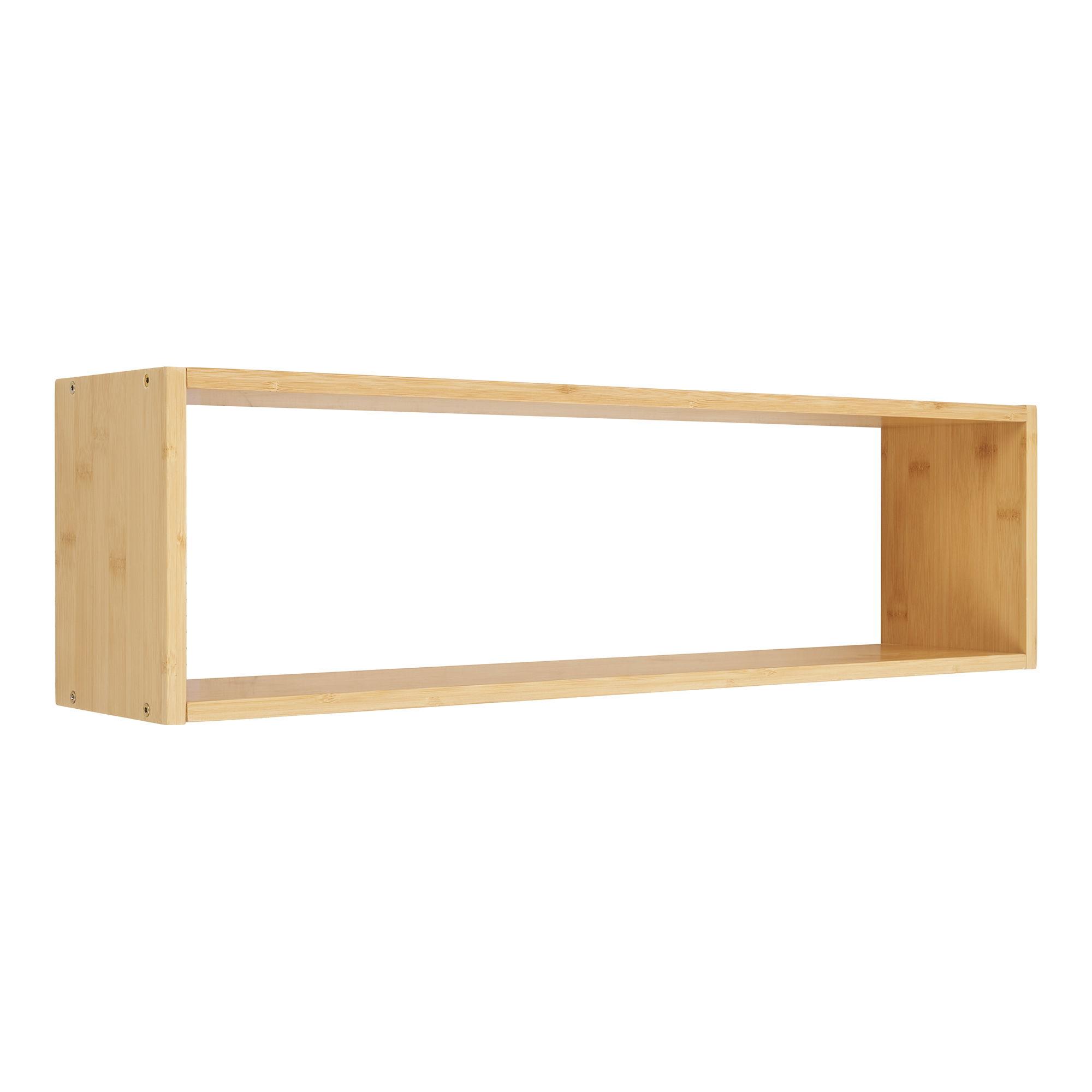 HOUSE NORDIC Ember vägghylla, rektangulär - naturlig bambu (70x15x19,5)