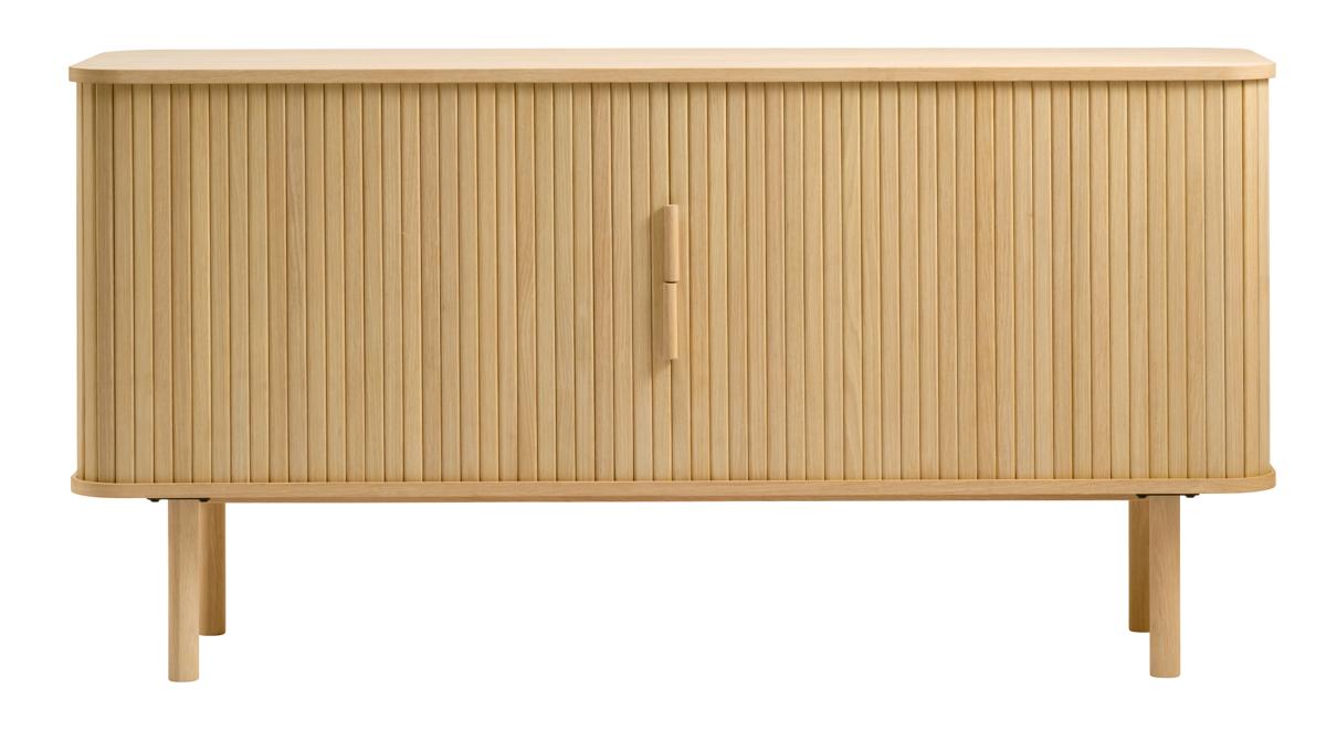 Cavo skänk, m. 2 skjutdörrar och 2 hyllor - naturlig ek (160x45)