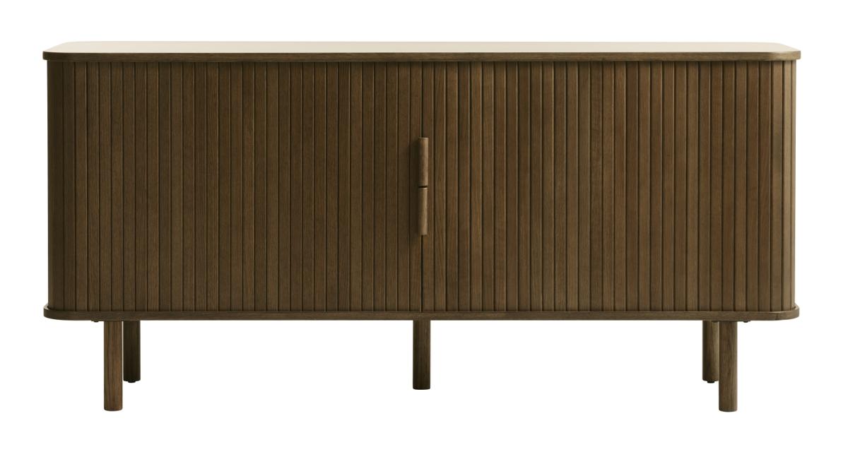 Cavo skänk, m. 2 skjutdörrar och 2 hyllor - rökt ek (160x45)