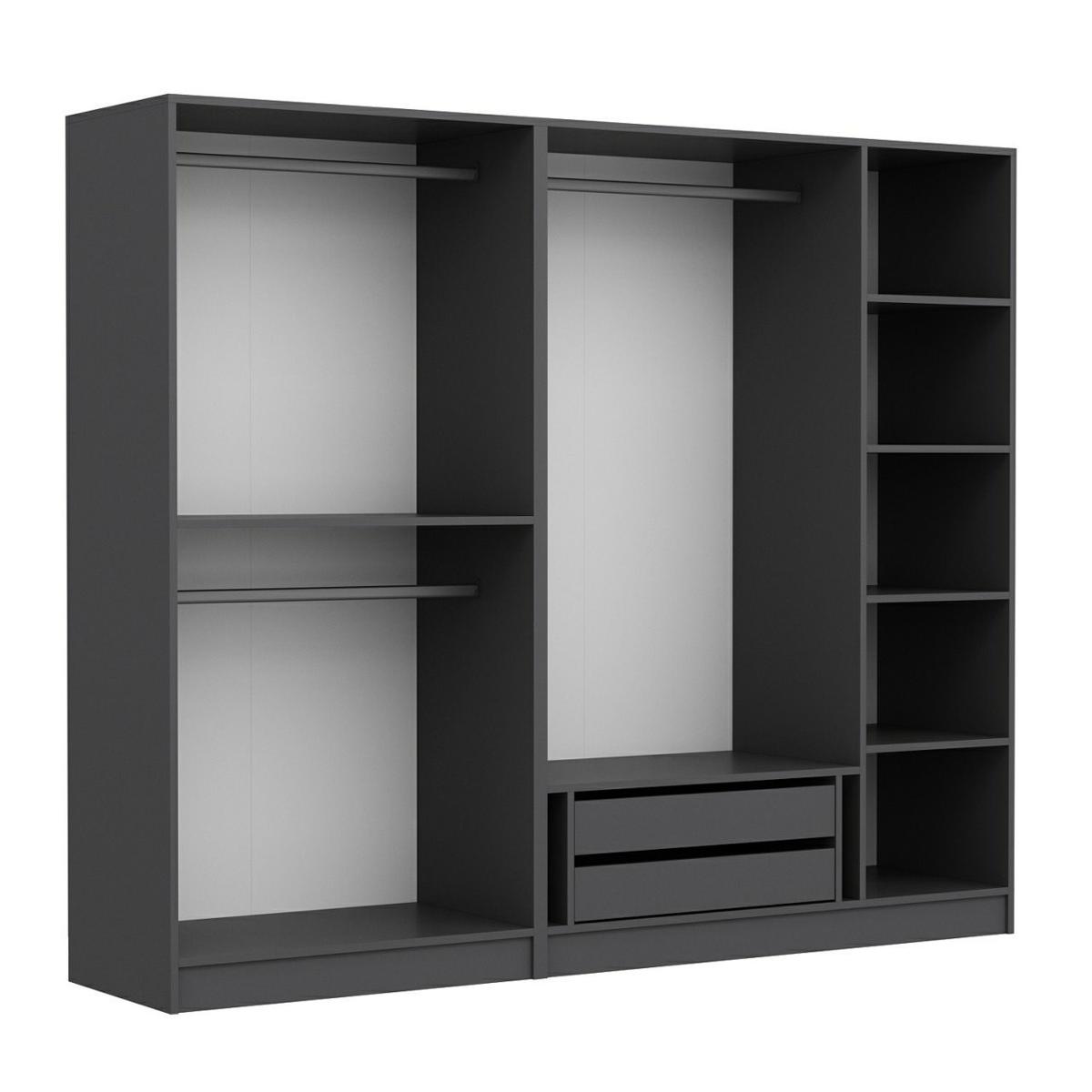 FUNZI LIVING 190 - antracit - v2 Garderob