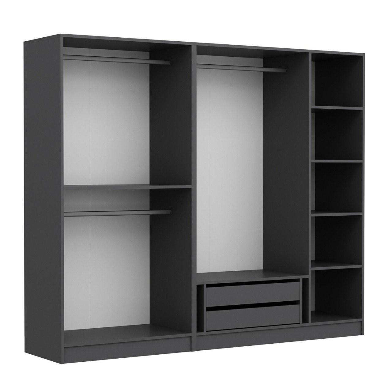 FUNZI LIVING 210 - antracit - v2 Garderob