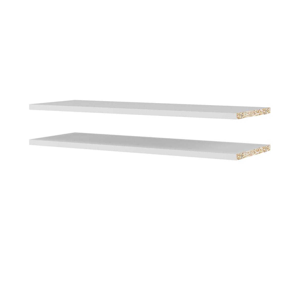 TVILUM Basic hylla - vit, bred (set med 2)