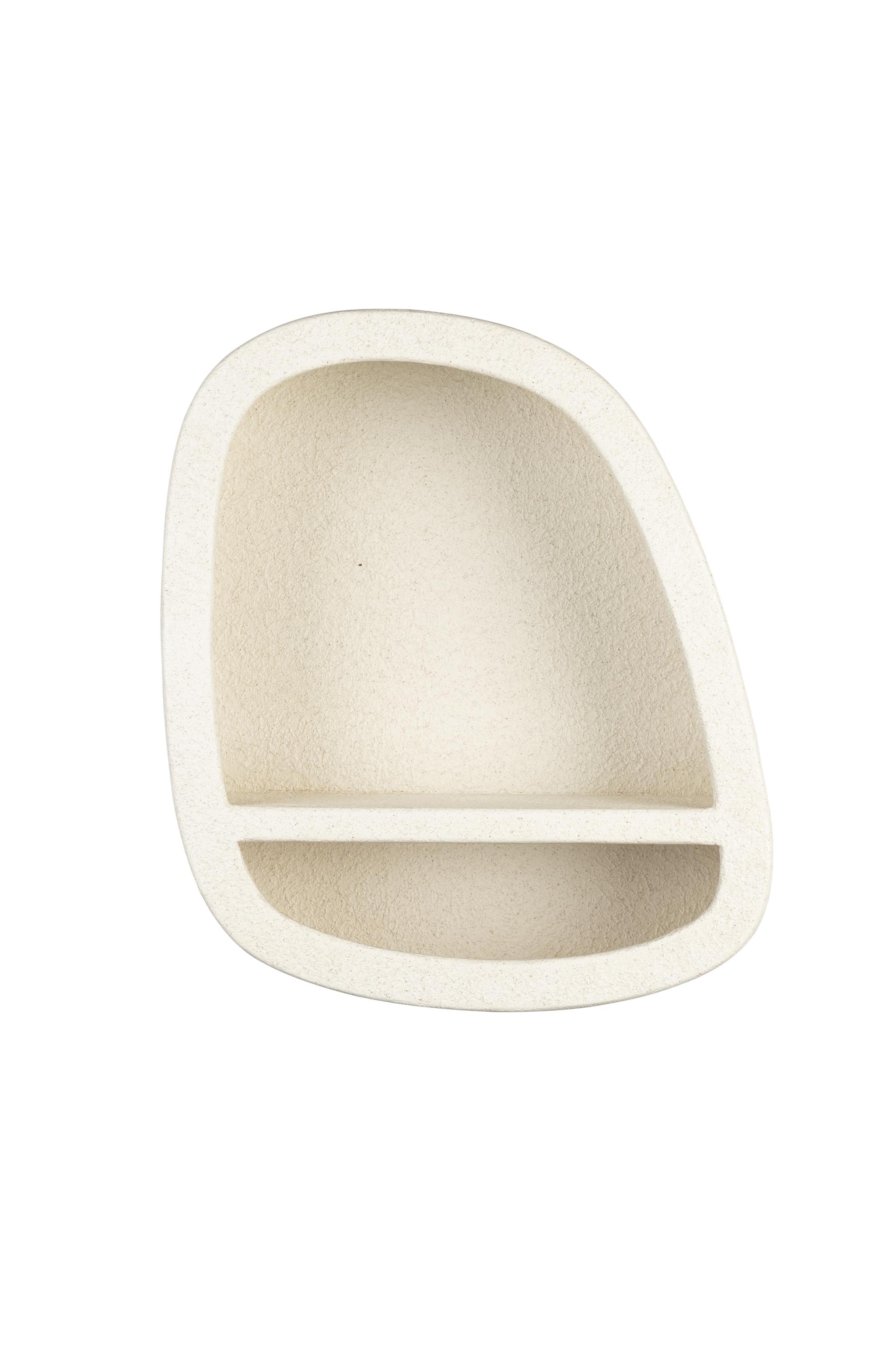 DUTCHBONE Veda vägghylla, Låg, m. 1 hylla - beige återvunnen marmor