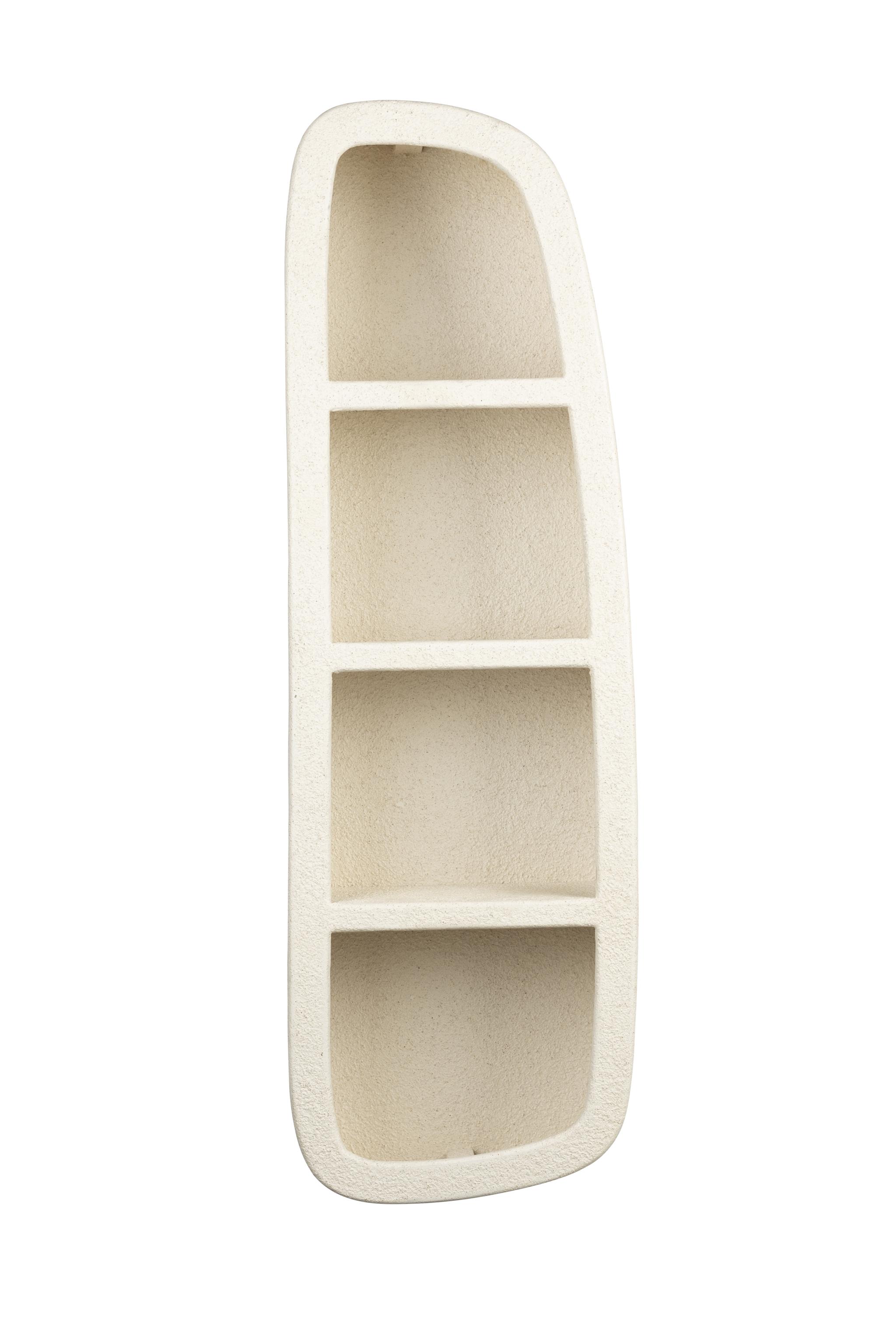 DUTCHBONE Veda vägghylla, m. 3 hyllor - beige återvunnen marmor