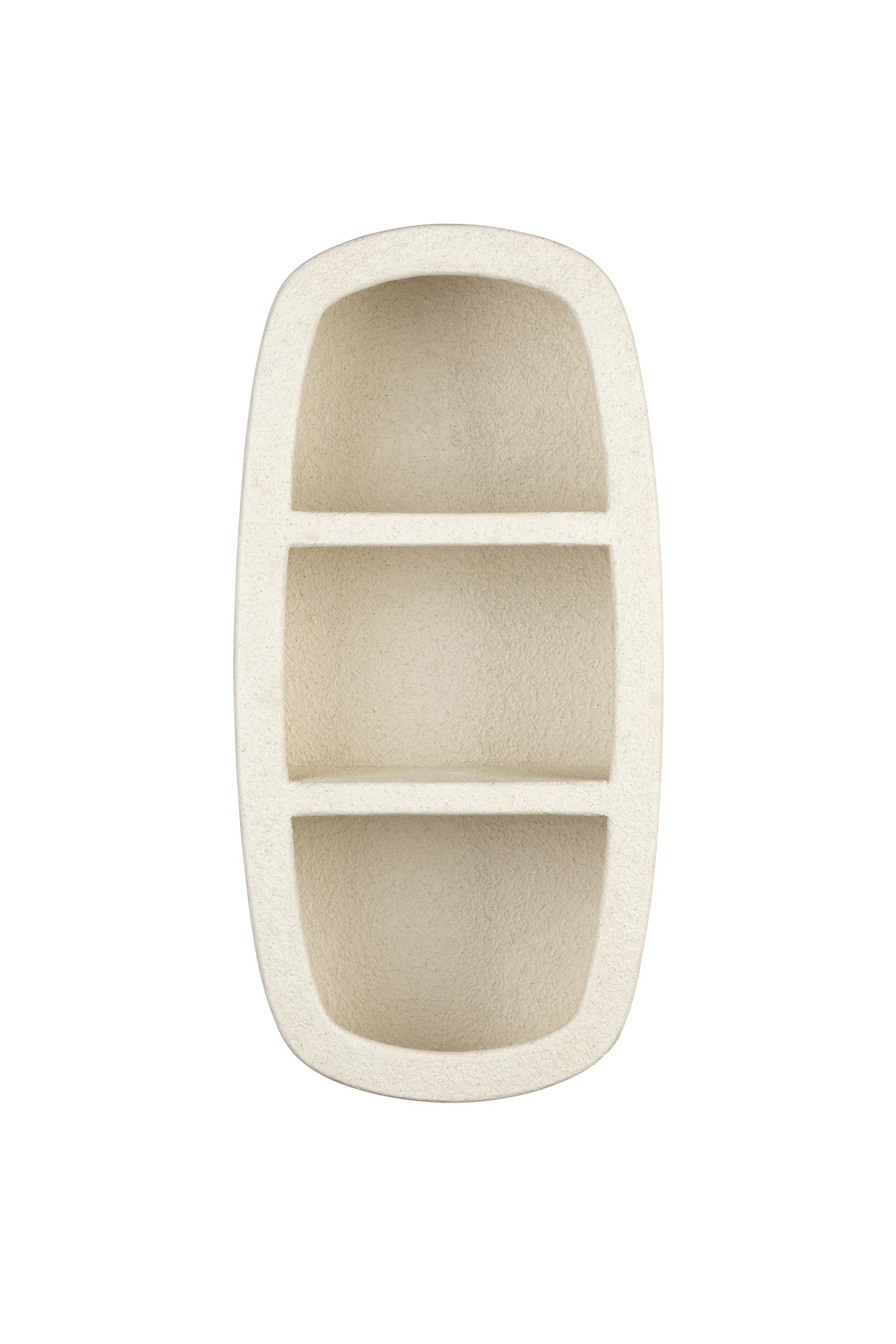 DUTCHBONE Veda vägghylla, m. 2 hyllplan - beige återvunnen marmor
