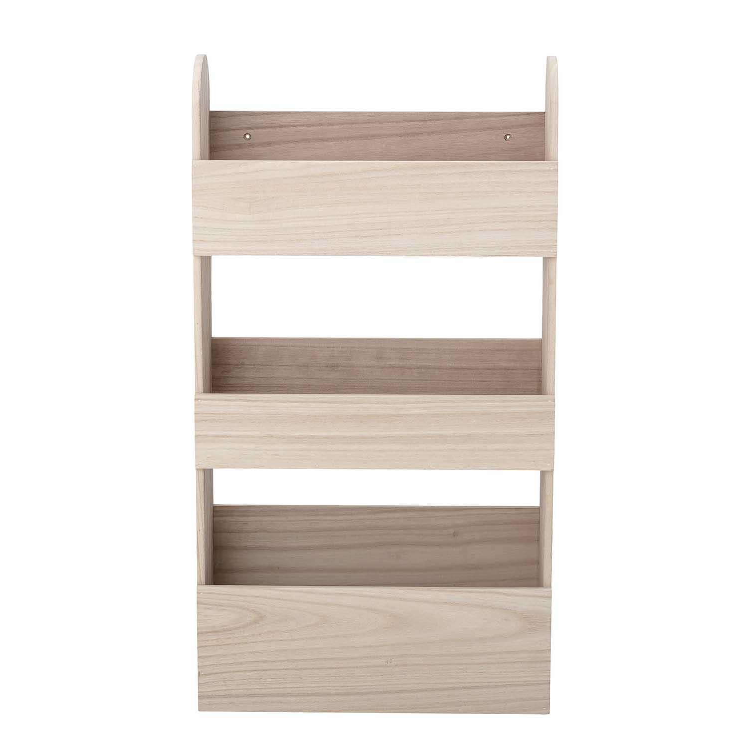 BLOOMINGVILLE MINI Moris vägghylla - naturligt paulowniaträ