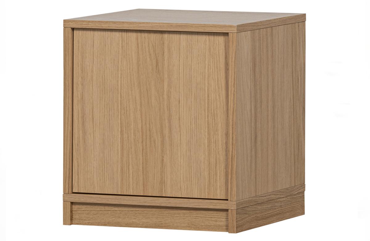VTWONEN Modulärt underskåp, m. 1 tryck för att öppna dörren och 1 hylla - naturlig matt ekfanér (40x40)