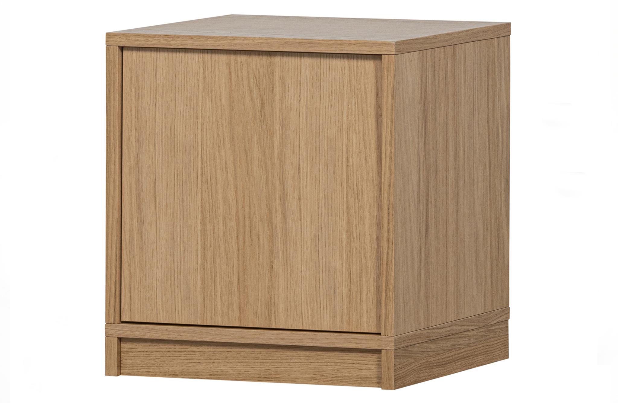 VTWONEN Modulärt underskåp, m. 1 tryck för att öppna dörren och 1 hylla - naturlig matt ekfanér (40x40)