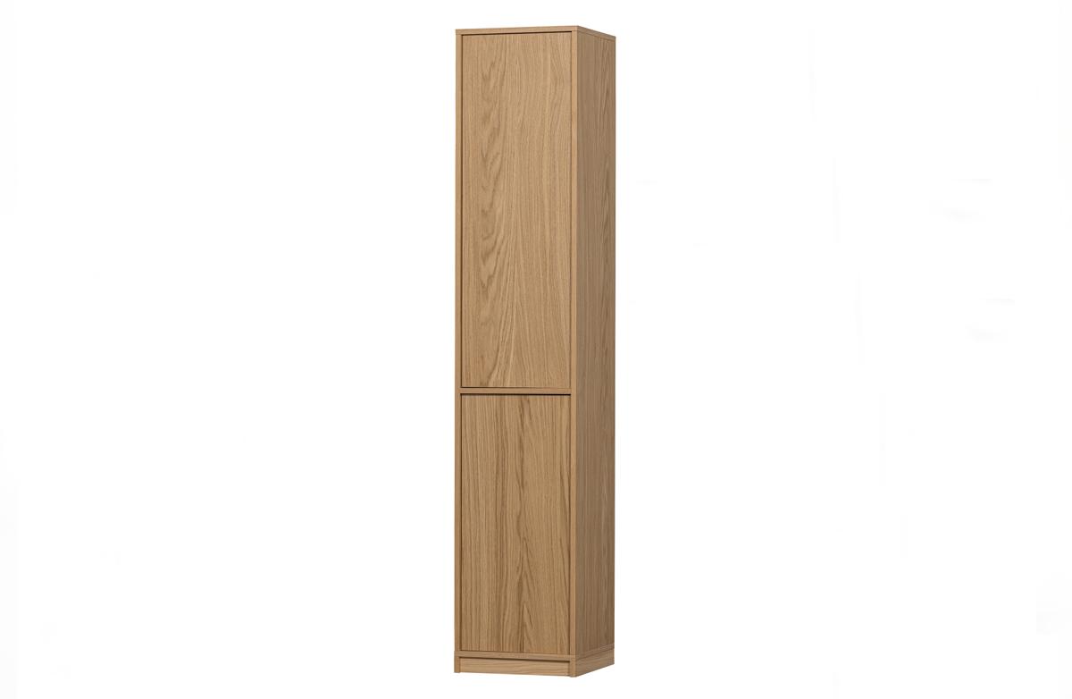 VTWONEN Modulärt överskåp, m. 2 tryck för att öppna dörrar och 4 hyllor - naturlig matt ekfanér (40x40)