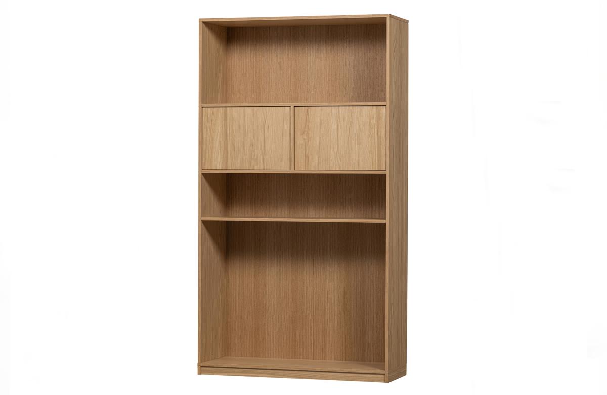 VTWONEN Modulärt överskåp, m. 2 tryck för att öppna dörrar och hyllor - naturlig matt ekfaner (110x40)