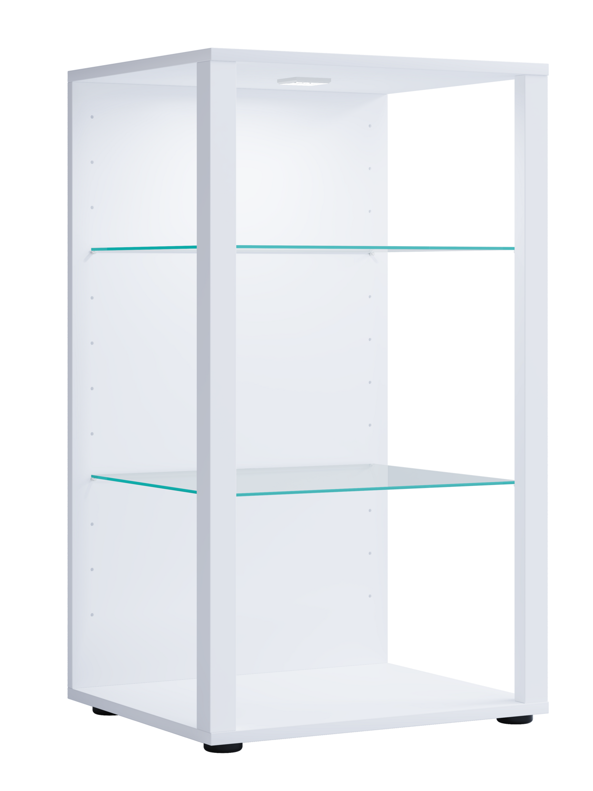 VCM NORDIC Glasol XXL vitrinskåp, w. 2 glashyllor - vitt trä