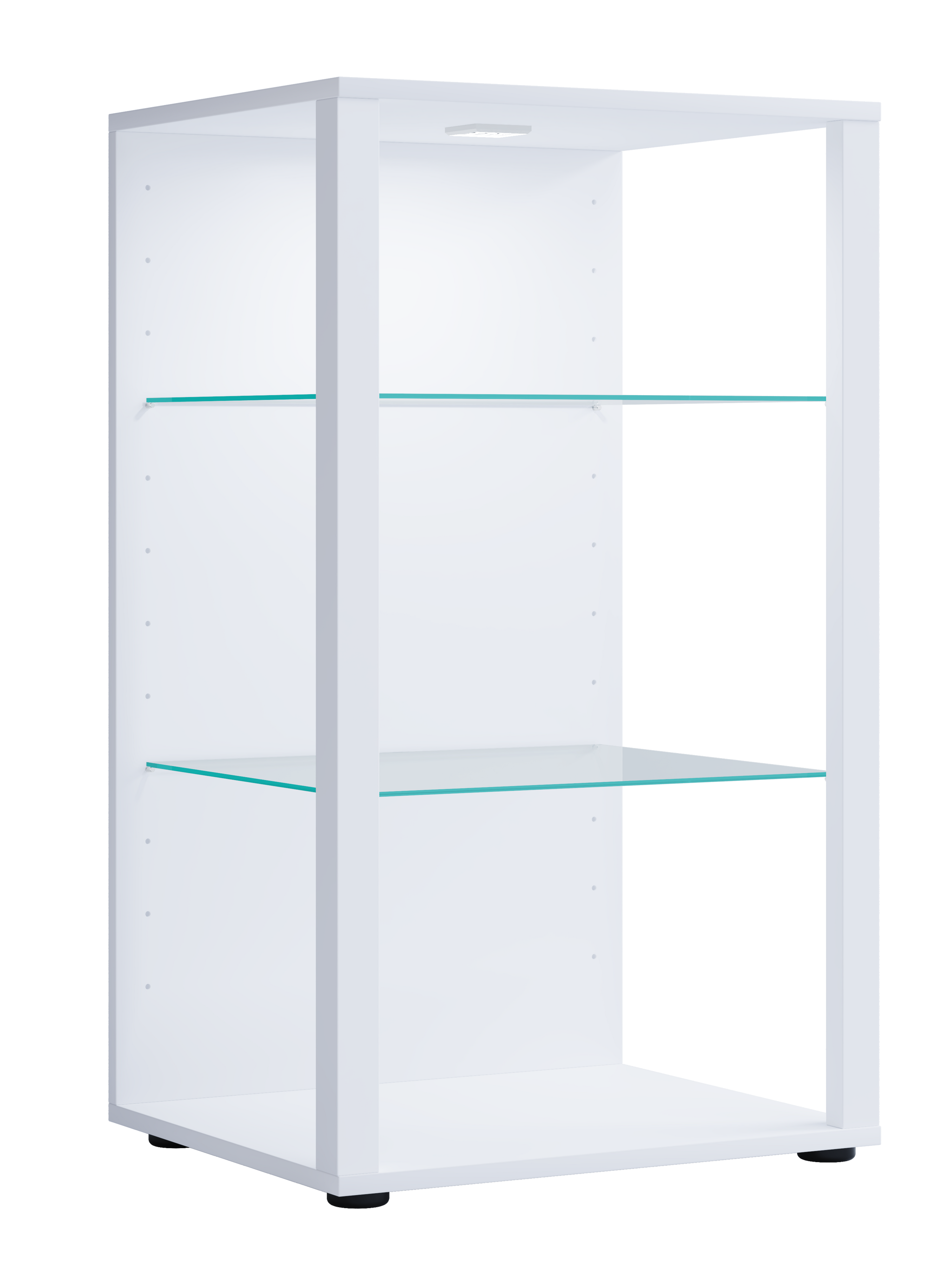 VCM NORDIC Glasol XXL vitrinskåp, w. 2 glashyllor - vitt trä