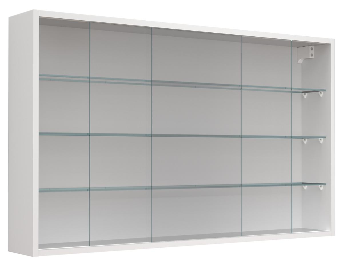 VCM NORDIC Drivalo XL väggskåp, w. 2 skjutdörrar och 3 hyllor - glas och vitt trä