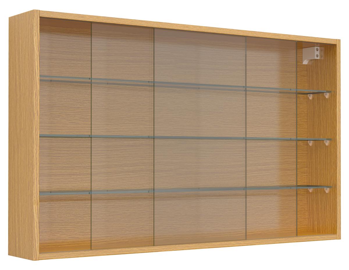 VCM NORDIC Drivalo XL väggskåp, w. 2 skjutdörrar och 3 hyllor - glas och naturligt trä