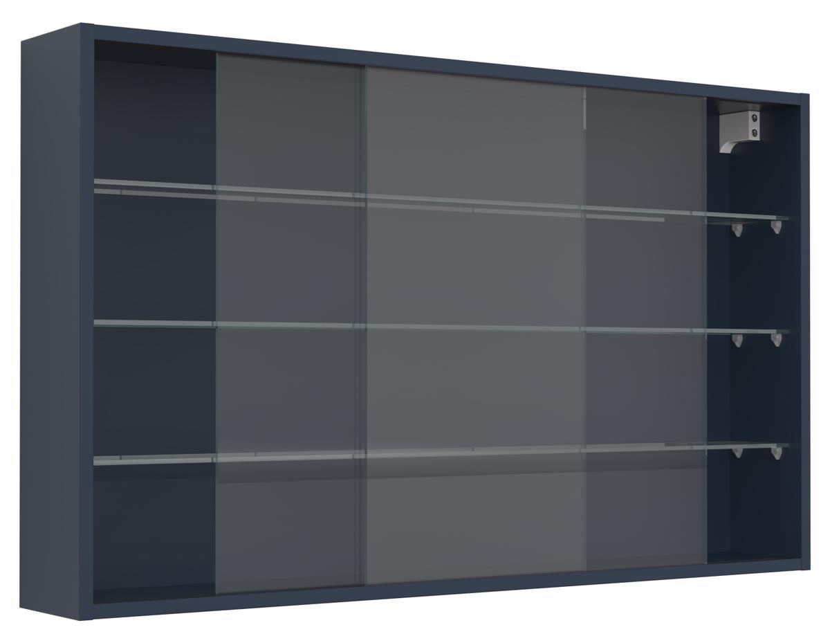 VCM NORDIC Drivalo XL väggskåp, w. 2 skjutdörrar och 3 hyllor - glas och antracitgrått trä