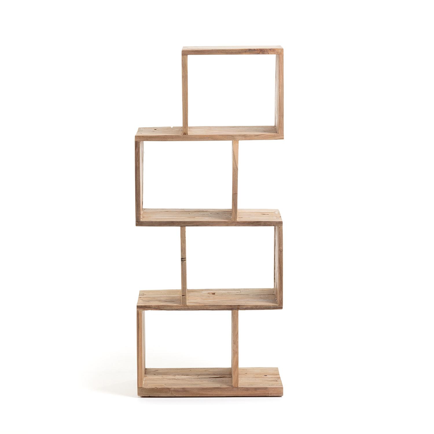 KAVE HOME Arundel Bokhylla, med 4 Fack - Återvunnen Teak (55 x 132 cm)
