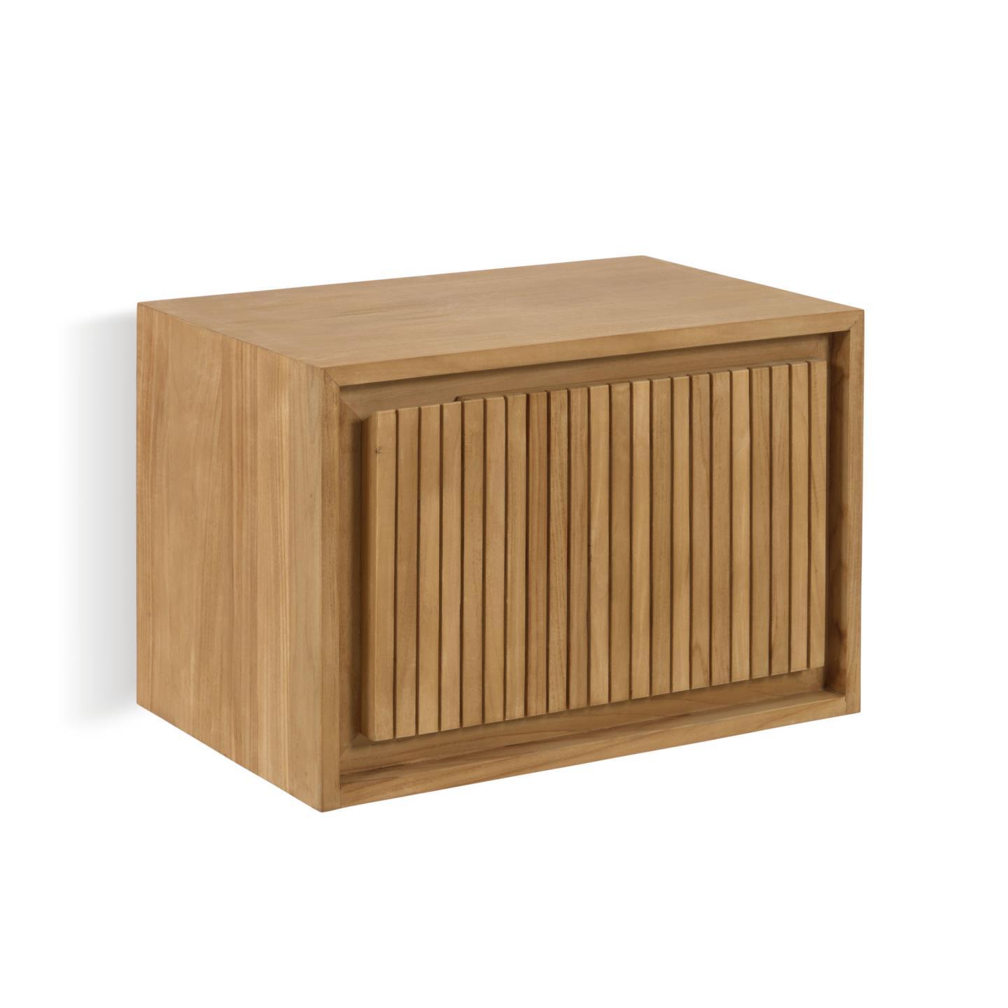 KAVE HOME Taciana badrumsskåp, med 1 dörr - naturlig teak (60x40)