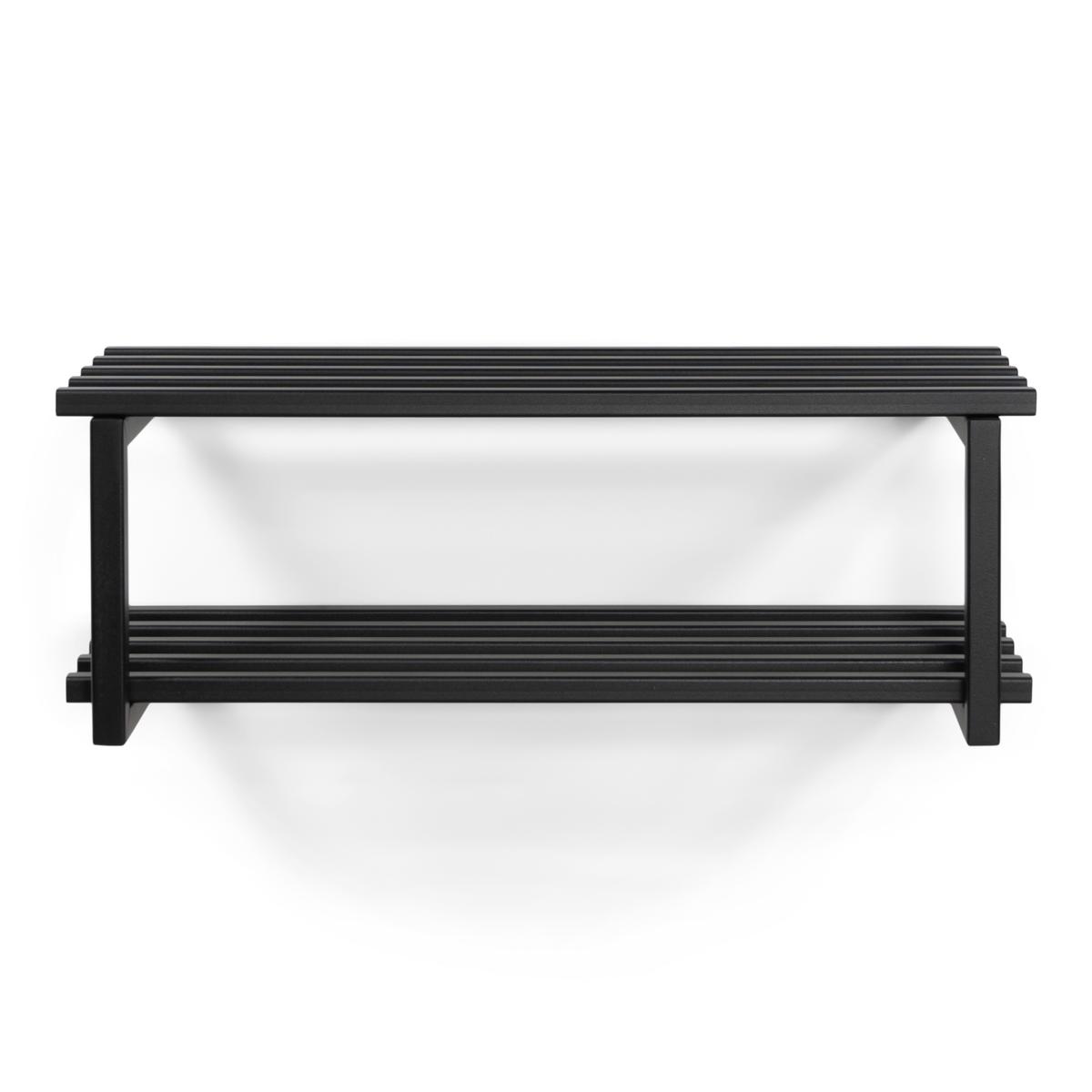 SPINDER DESIGN Rizzoli/Marco Black Edition skohylla, w. 2 hyllplan - svart stål (B:71)