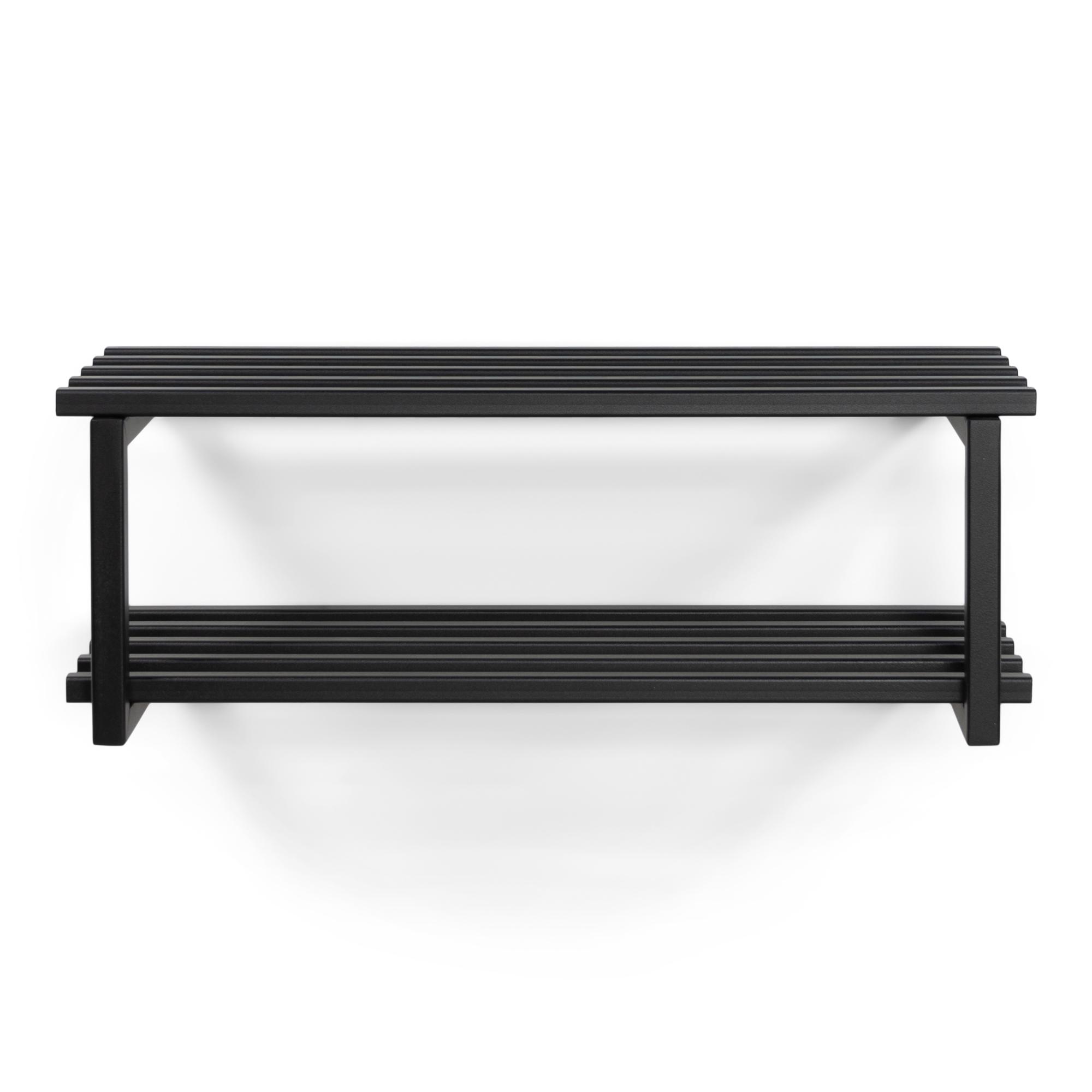 SPINDER DESIGN Rizzoli/Marco Black Edition skohylla, w. 2 hyllplan - svart stål (B:71)