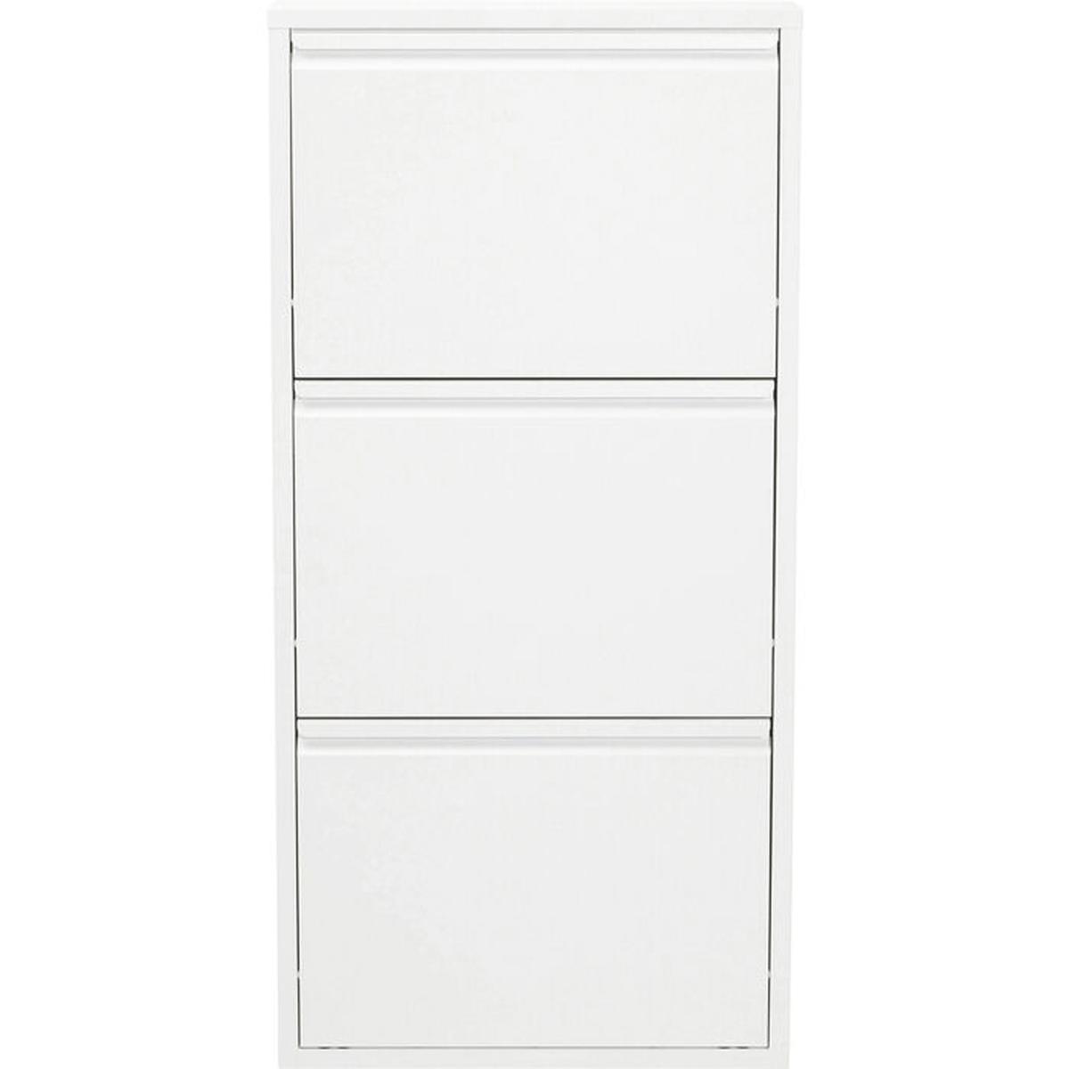 KARE DESIGN Caruso 3 White skoskåp, med 3 fack - vitt stål