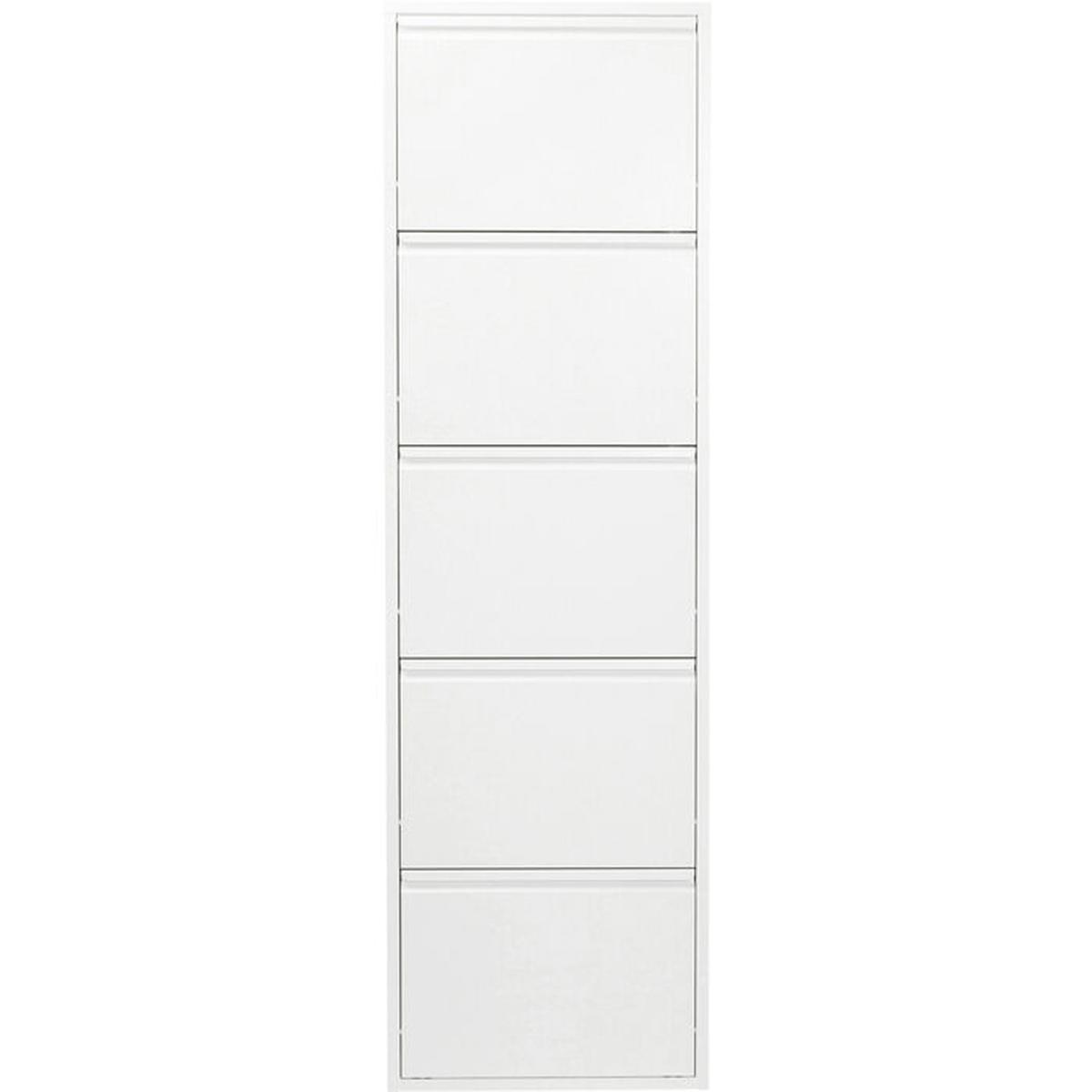 KARE DESIGN Caruso 5 White skoskåp, med 5 fack - vitt stål