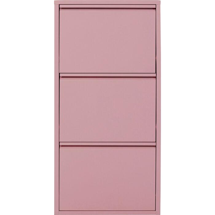KARE DESIGN Caruso 3 skoskåp, w. 3 dörrar - rosa stål (H:104)