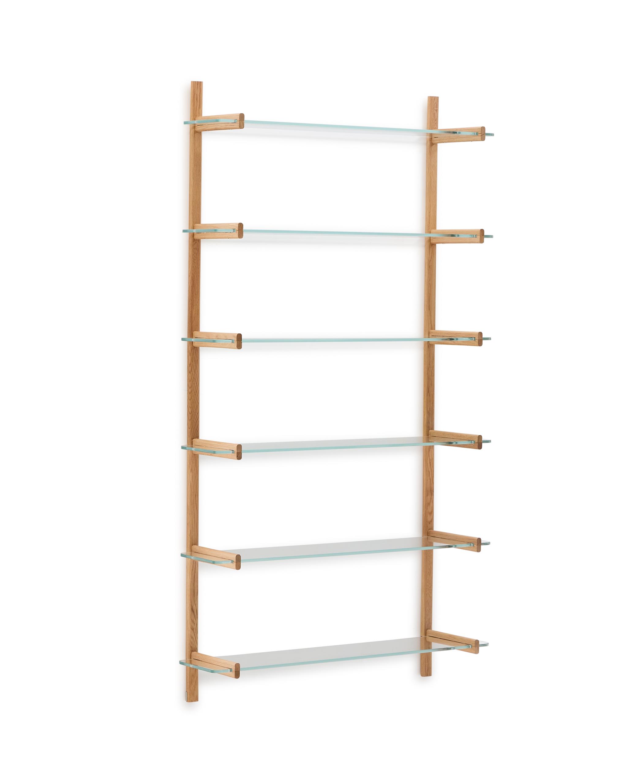 KAVE HOME Sitra modulhylla, 6 glashyllor och FSC Mix Credit massiv ek, 110 cm