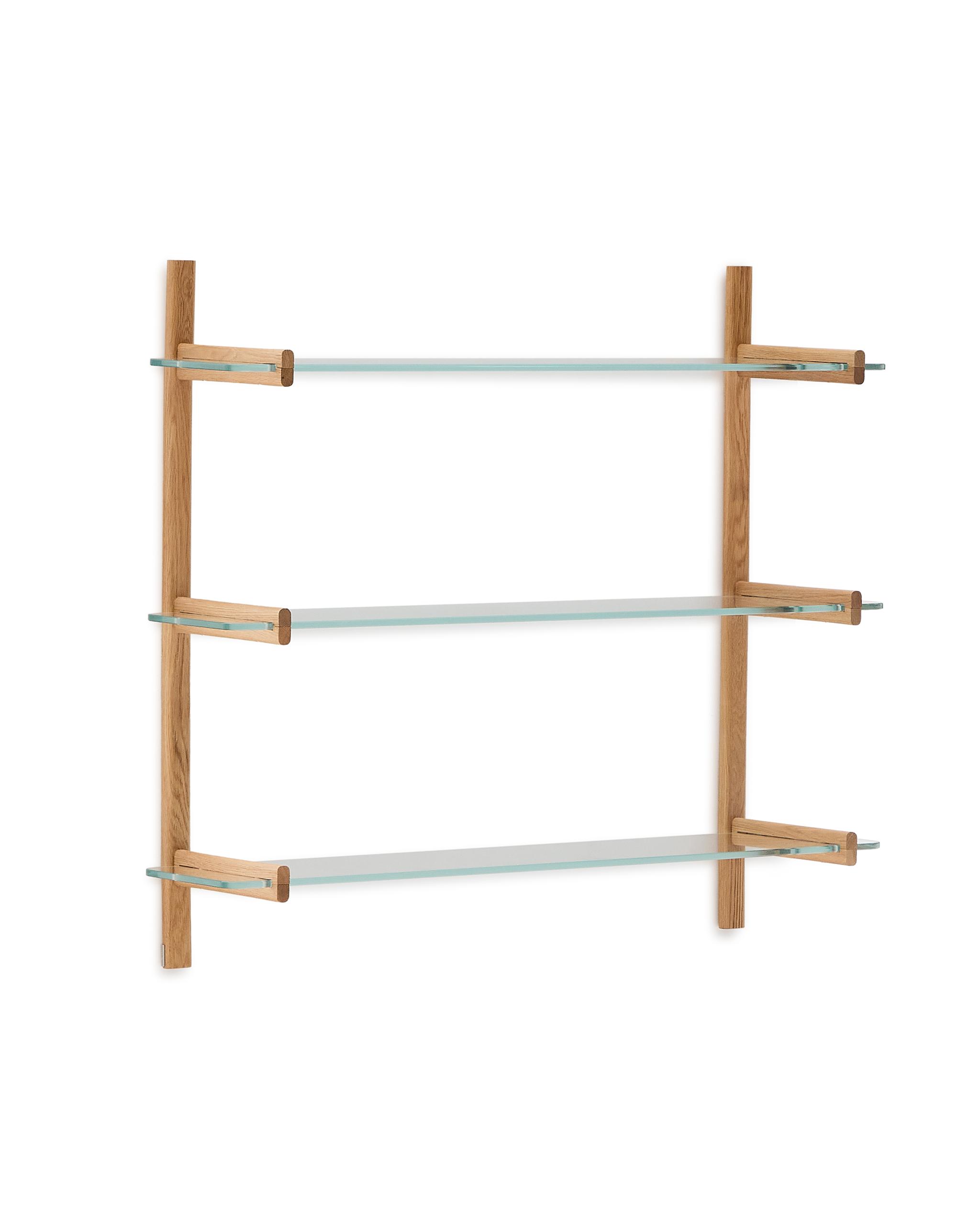 KAVE HOME Sitra modulhylla, 3 glashyllor och FSC Mix Credit massiv ek, 110 cm